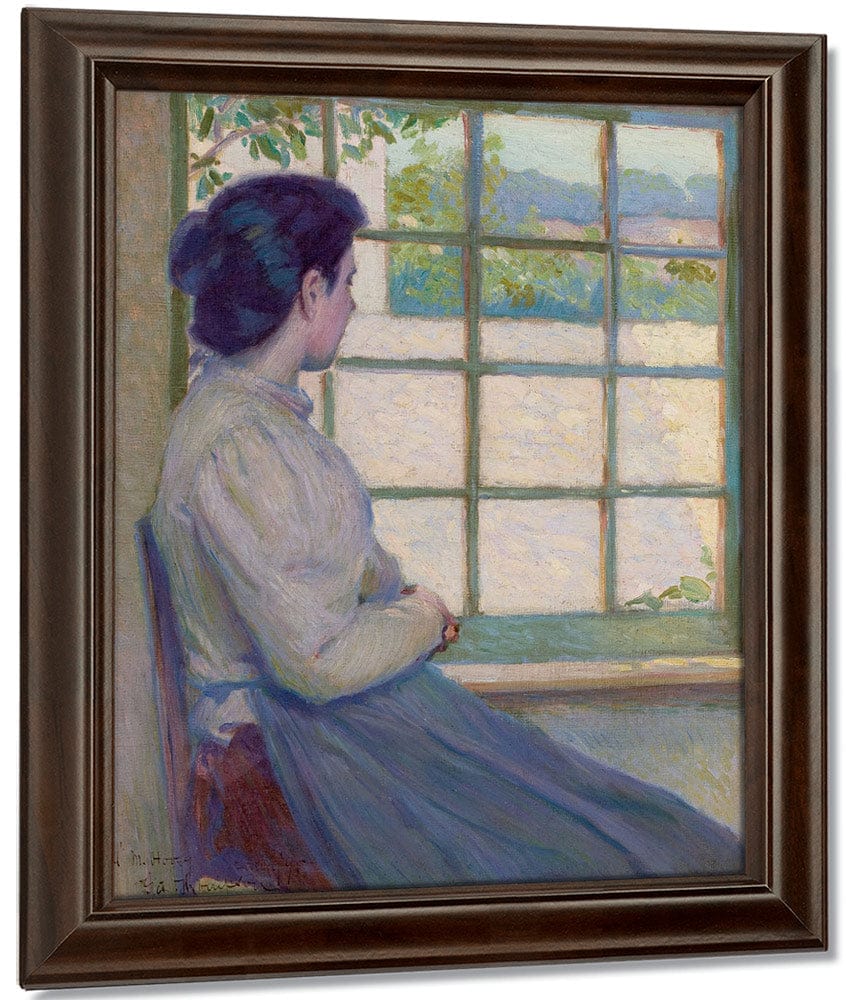 Woman Looking Out A Window Portrait Of A.M. Hooey 1895 By John La Farge - Image 5