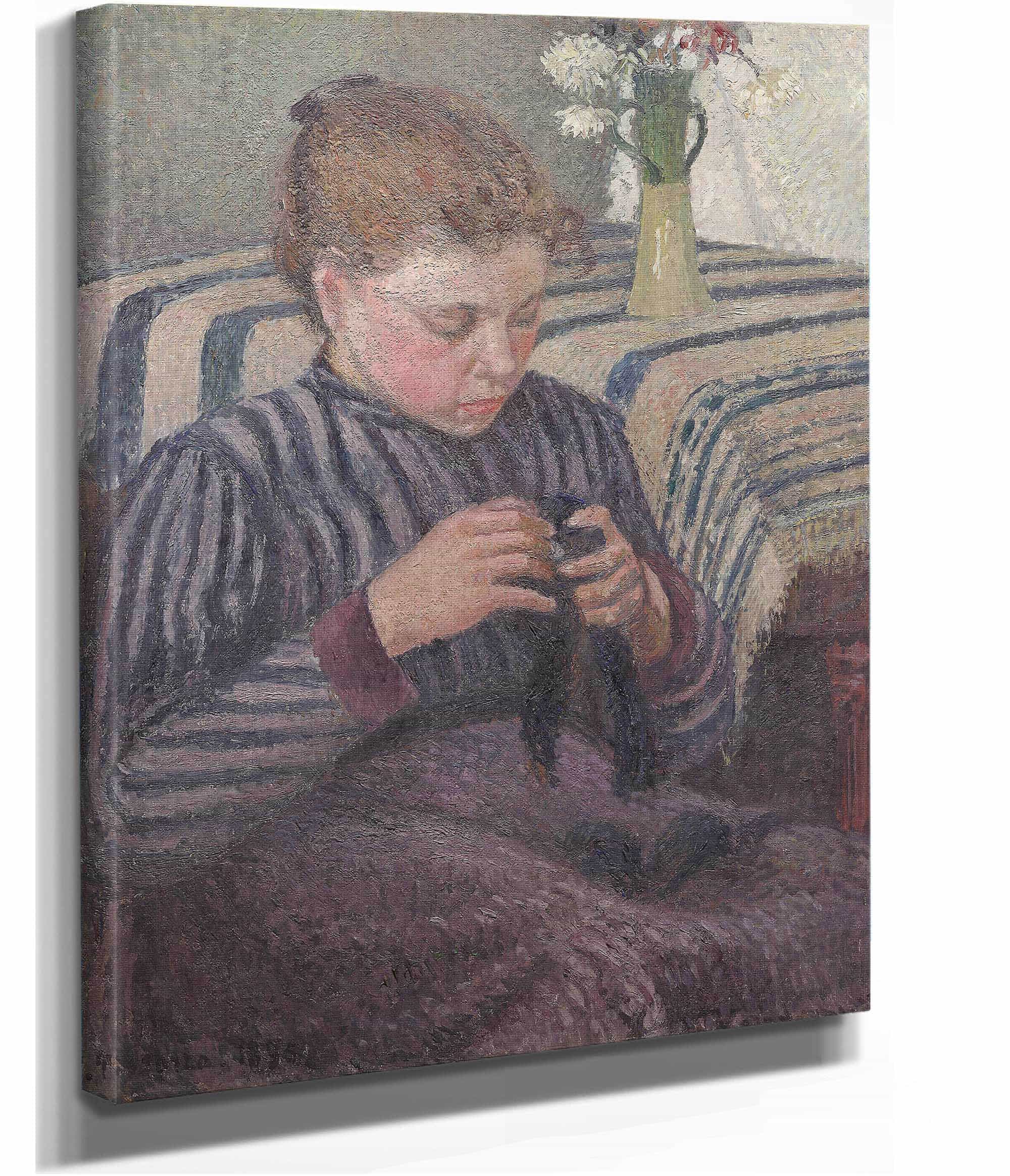 Woman Mending by Camille Pissarro - Image 2