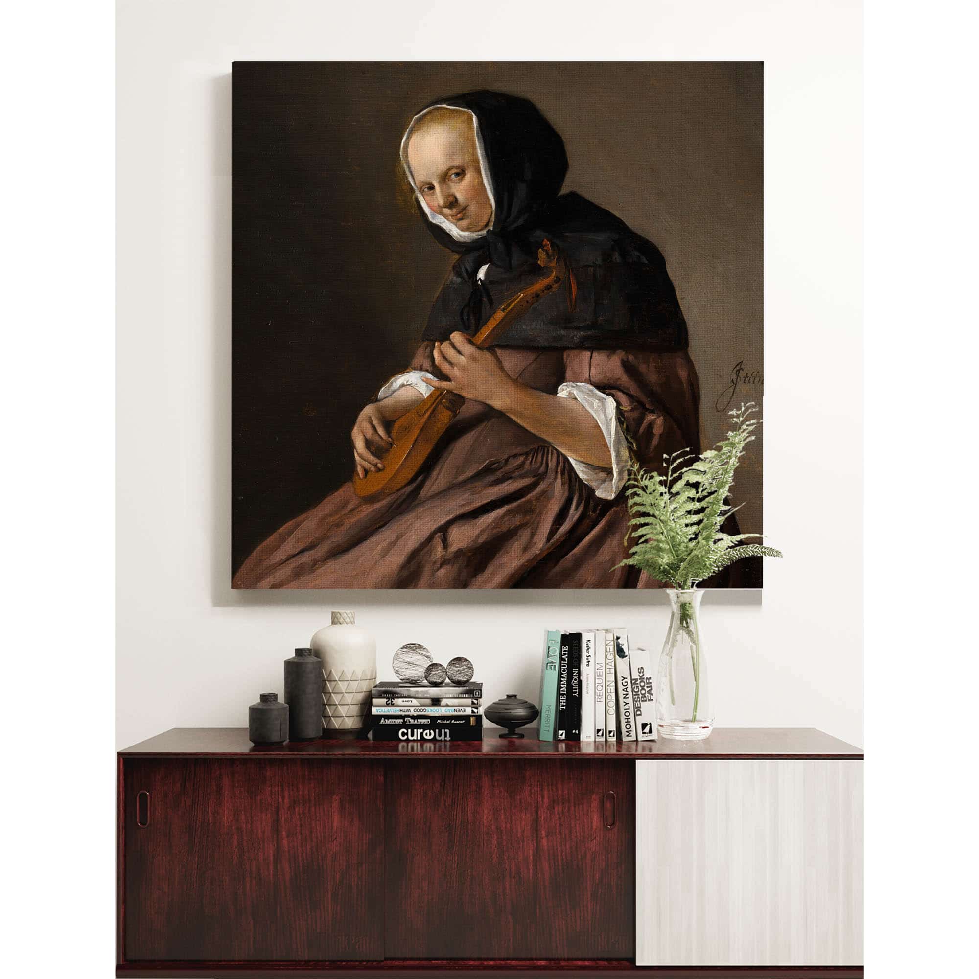 Woman Playing The Cittern by Jan Steen - Image 4