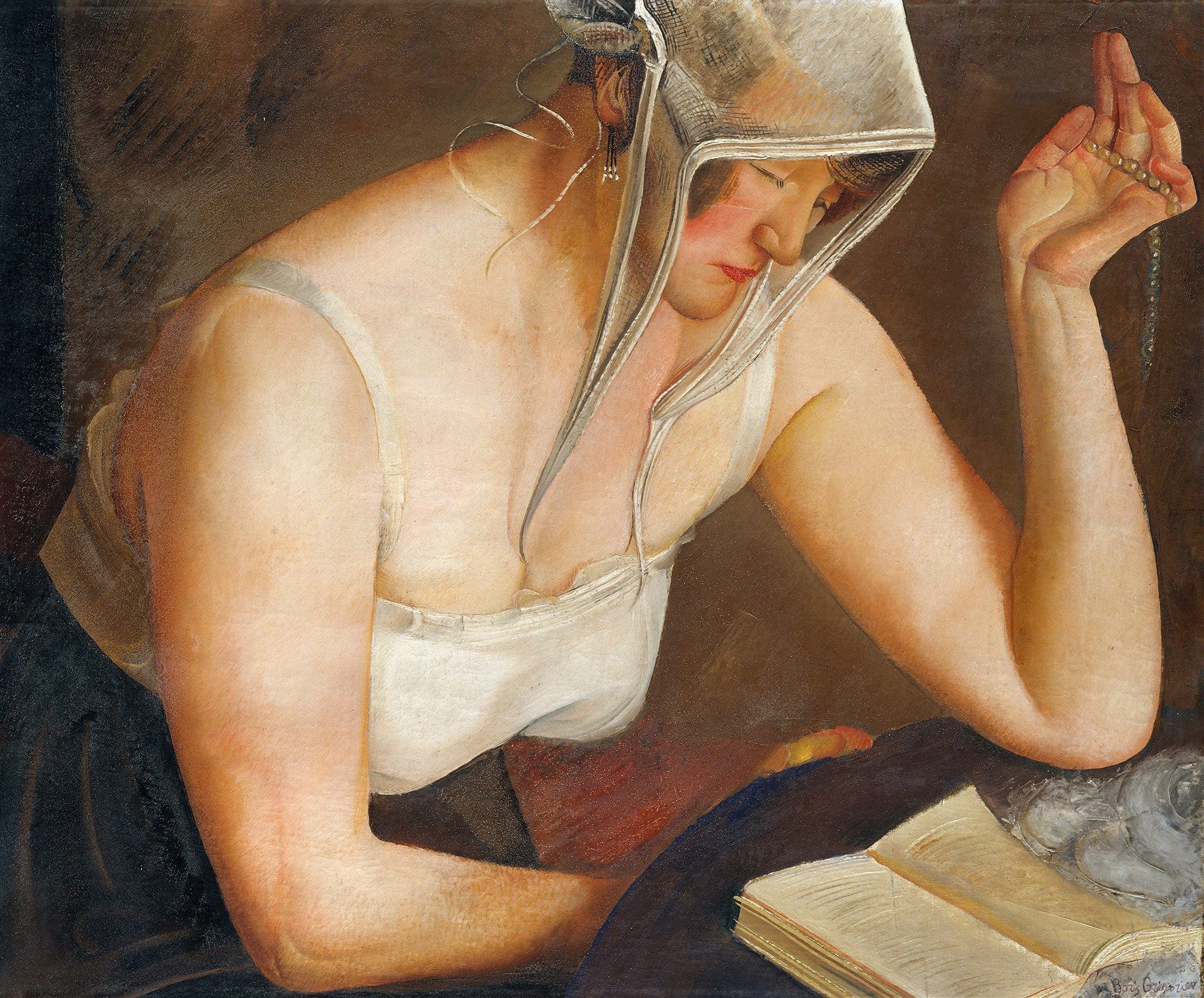 Woman Reading by Boris Grigoriev