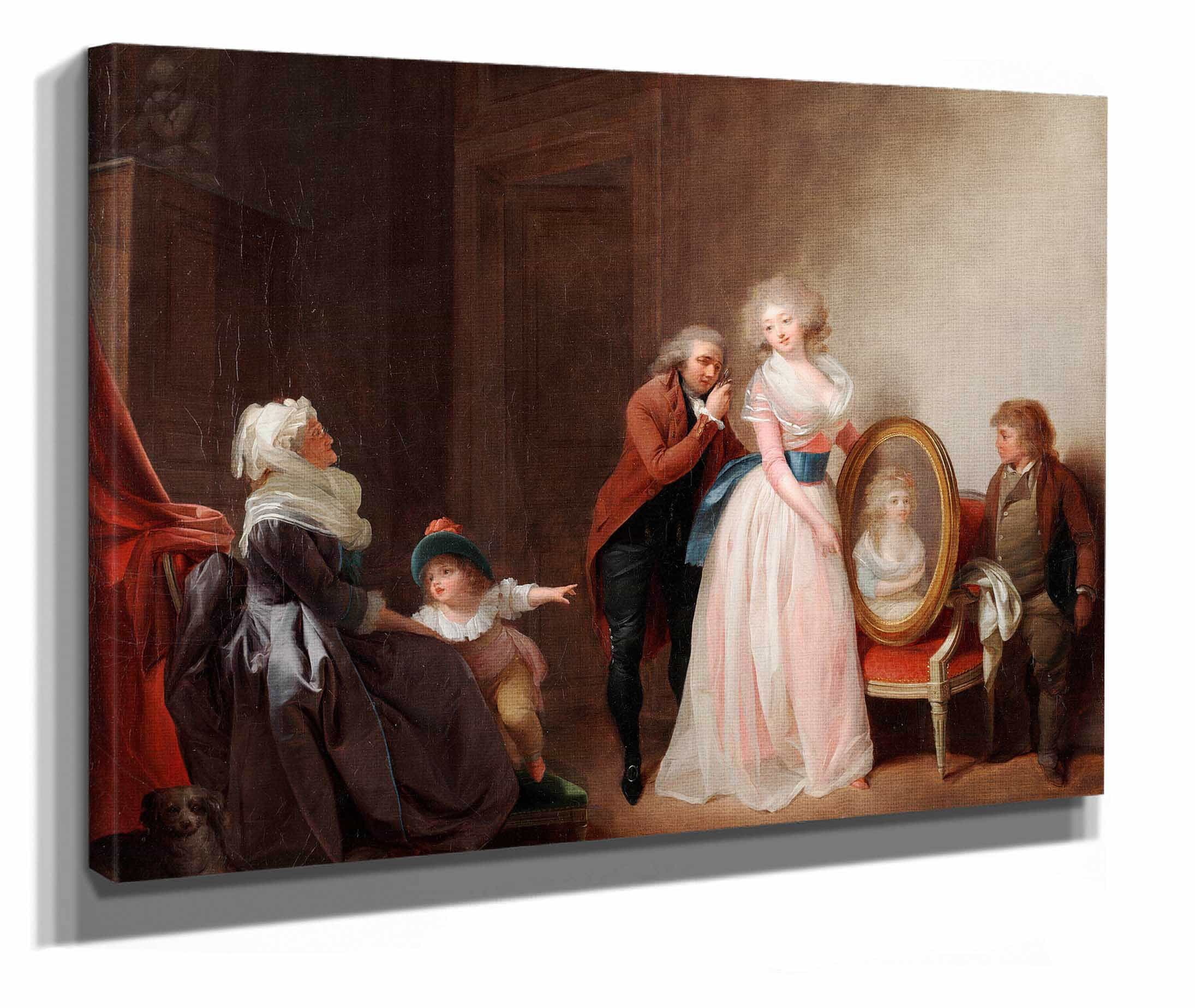 Woman Showing Her Portrait About by Louis Leopold Boilly - Image 2