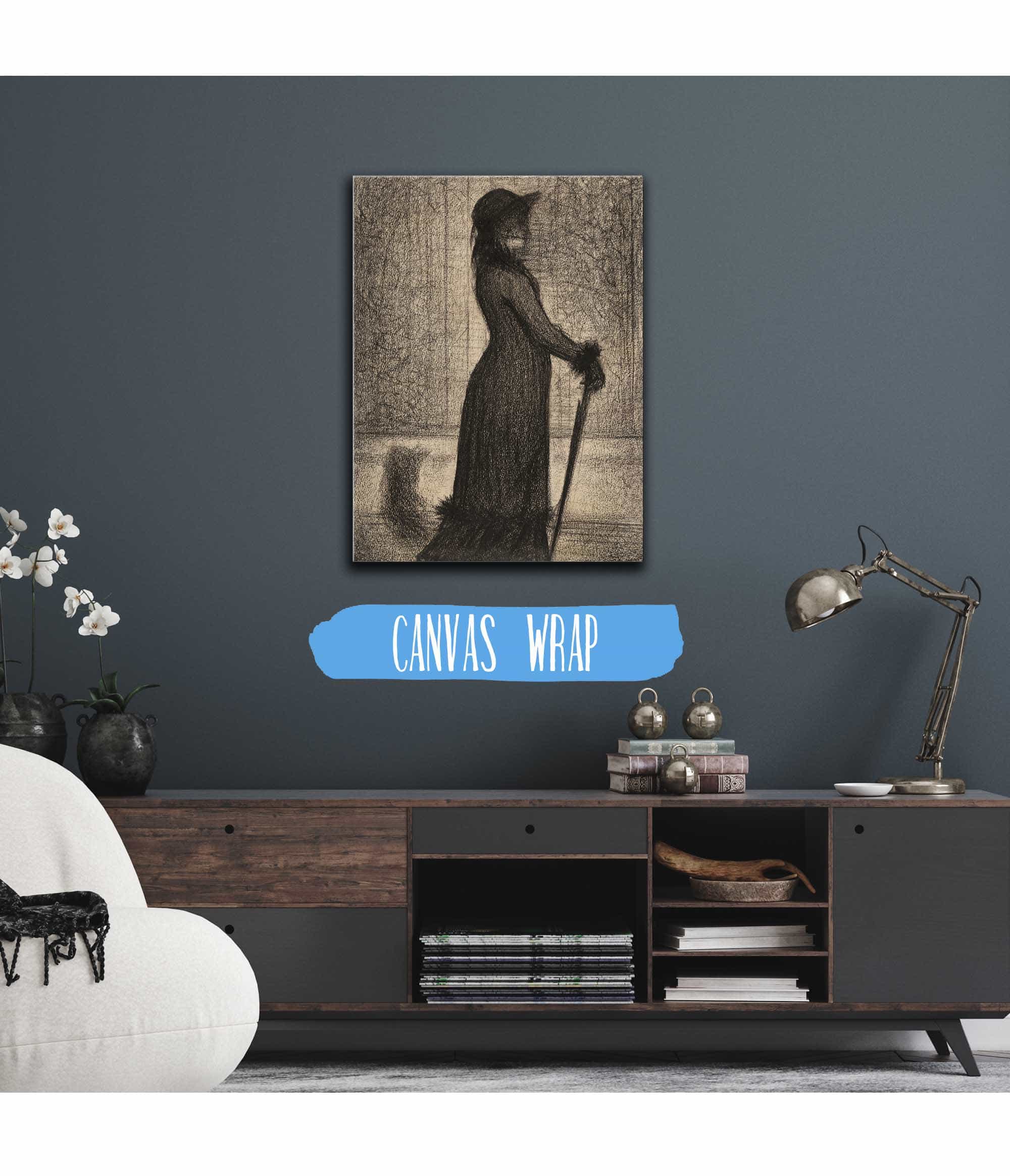 Woman Strolling Une Elegante by Georges Seurat - Image 3