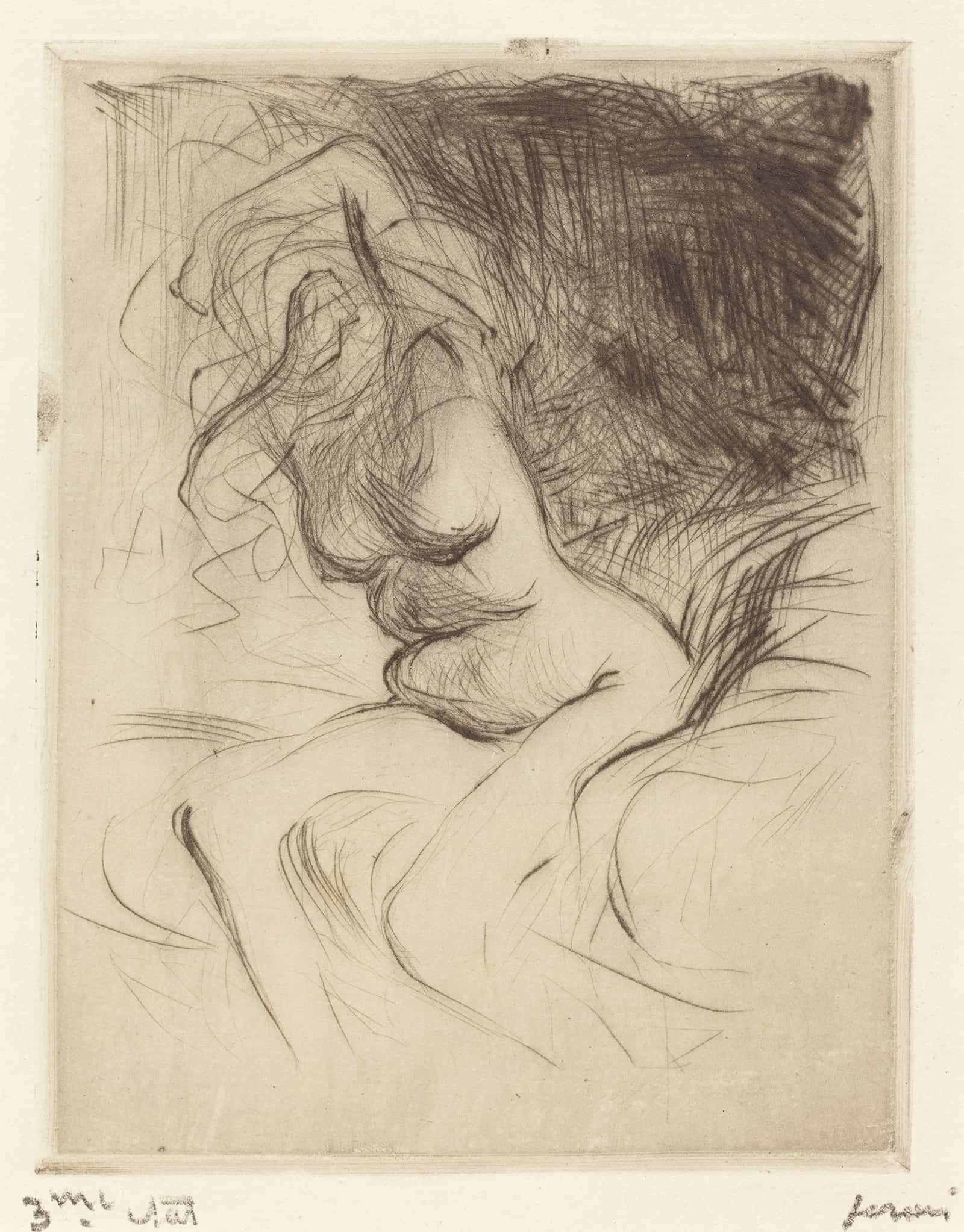 Woman Taking Off Her Chemise by Jean Louis Forain - Image 2