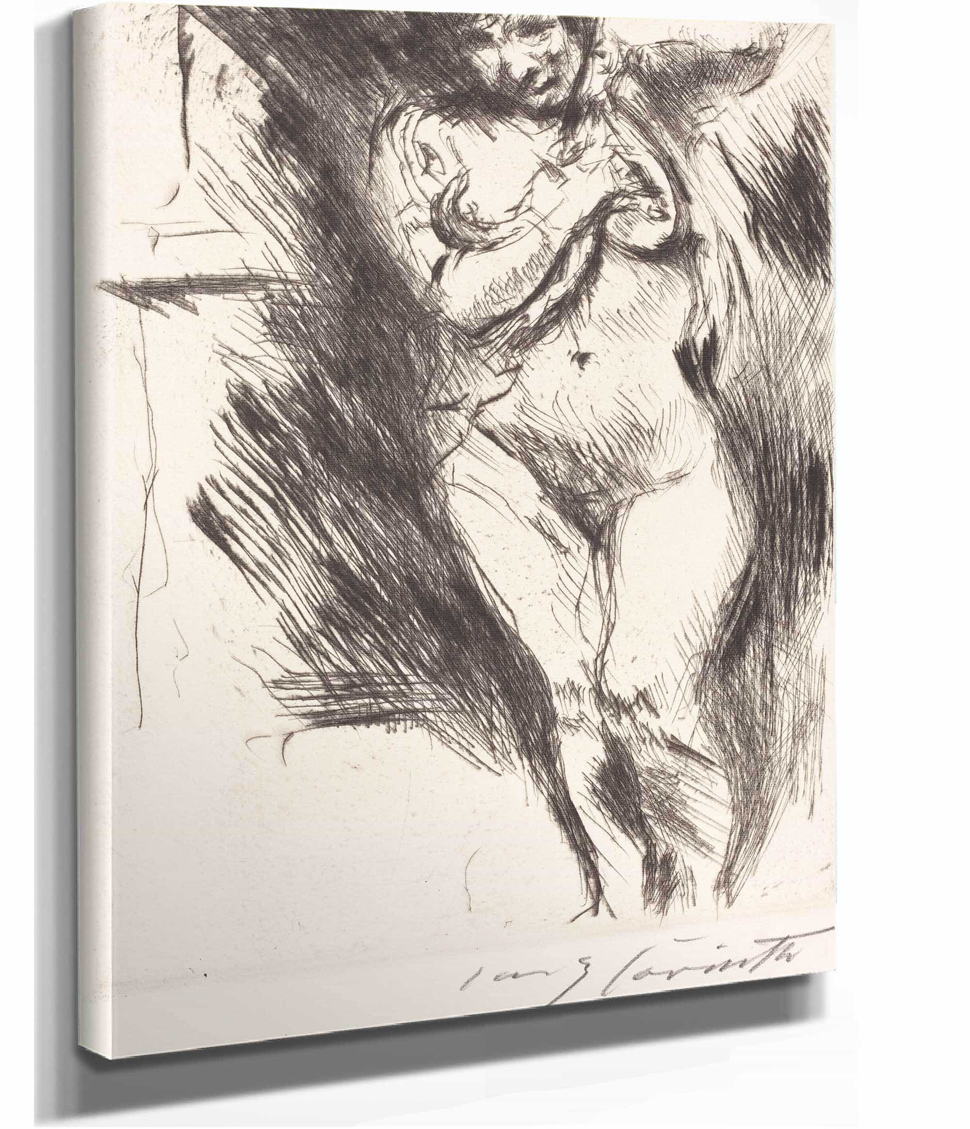 Woman Undressing Akt Mit Hochgehobenem Hemd by Lovis Corinth - Image 2