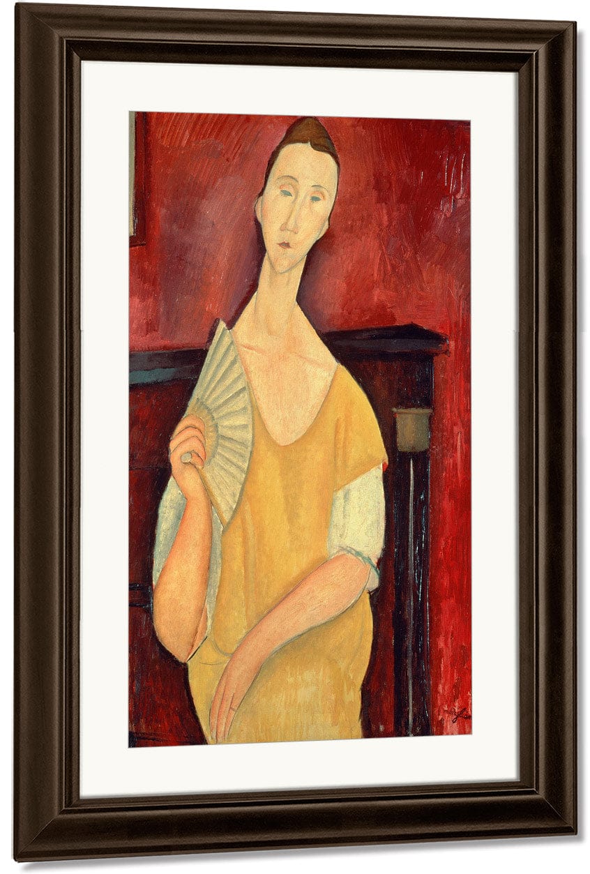 Woman With A Fan (Lunia Czechowska) By Amedeo Modigliani - Image 3