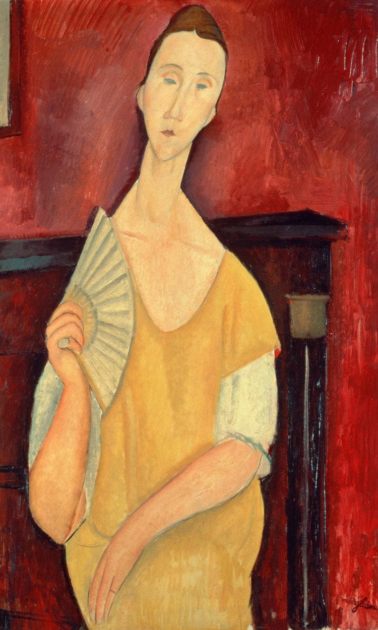 Woman With A Fan (Lunia Czechowska) By Amedeo Modigliani - Image 5