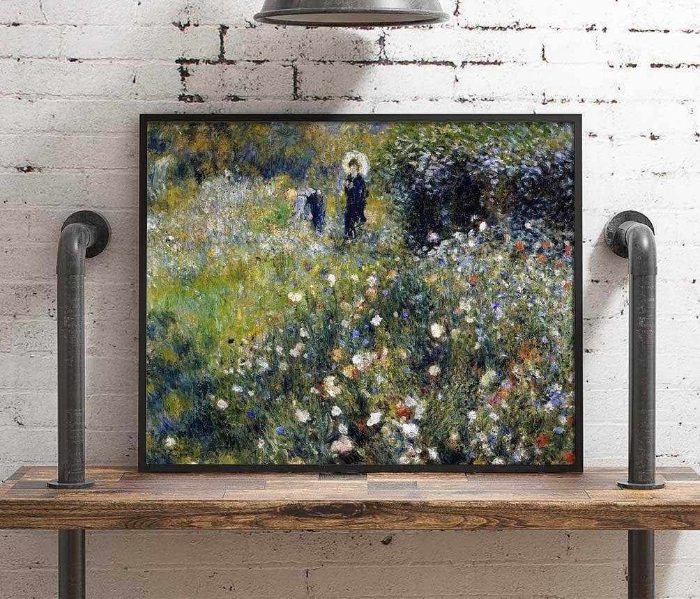 Woman With A Parasol In A Garden Painting Auguste Renoir Canvas Art - Image 4