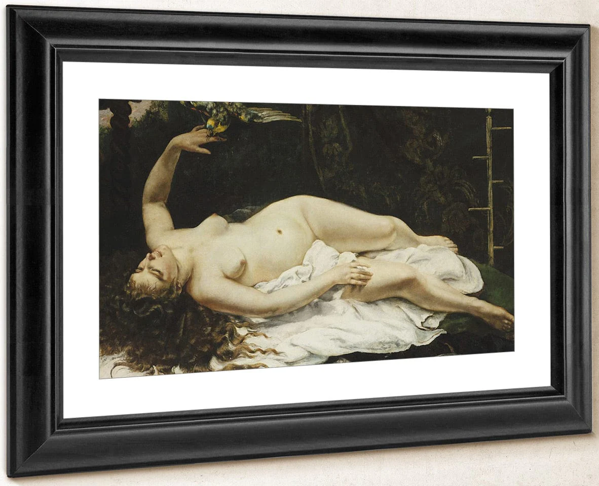 Woman With A Parrot By Jean Desire Gustave Courbet - Image 4