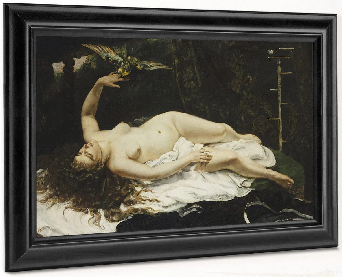 Woman With A Parrot By Jean Desire Gustave Courbet - Image 8