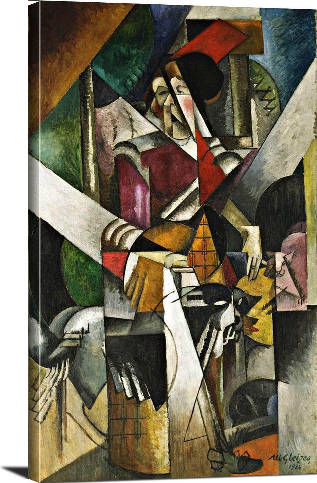 Woman With Animals Painting Albert Gleizes Canvas Art - Image 3