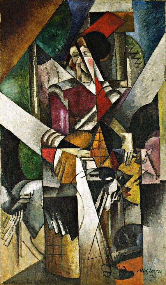 Woman With Animals Painting Albert Gleizes Canvas Art - Image 5