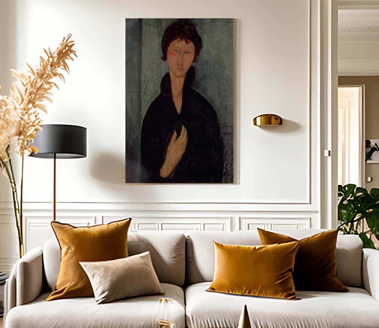 Woman With Blue Eyes By Amedeo Modigliani - Image 2