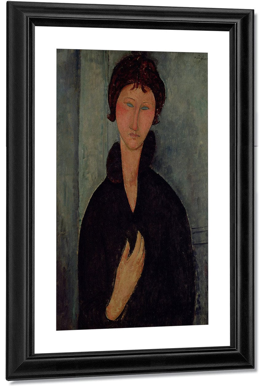 Woman With Blue Eyes By Amedeo Modigliani - Image 3