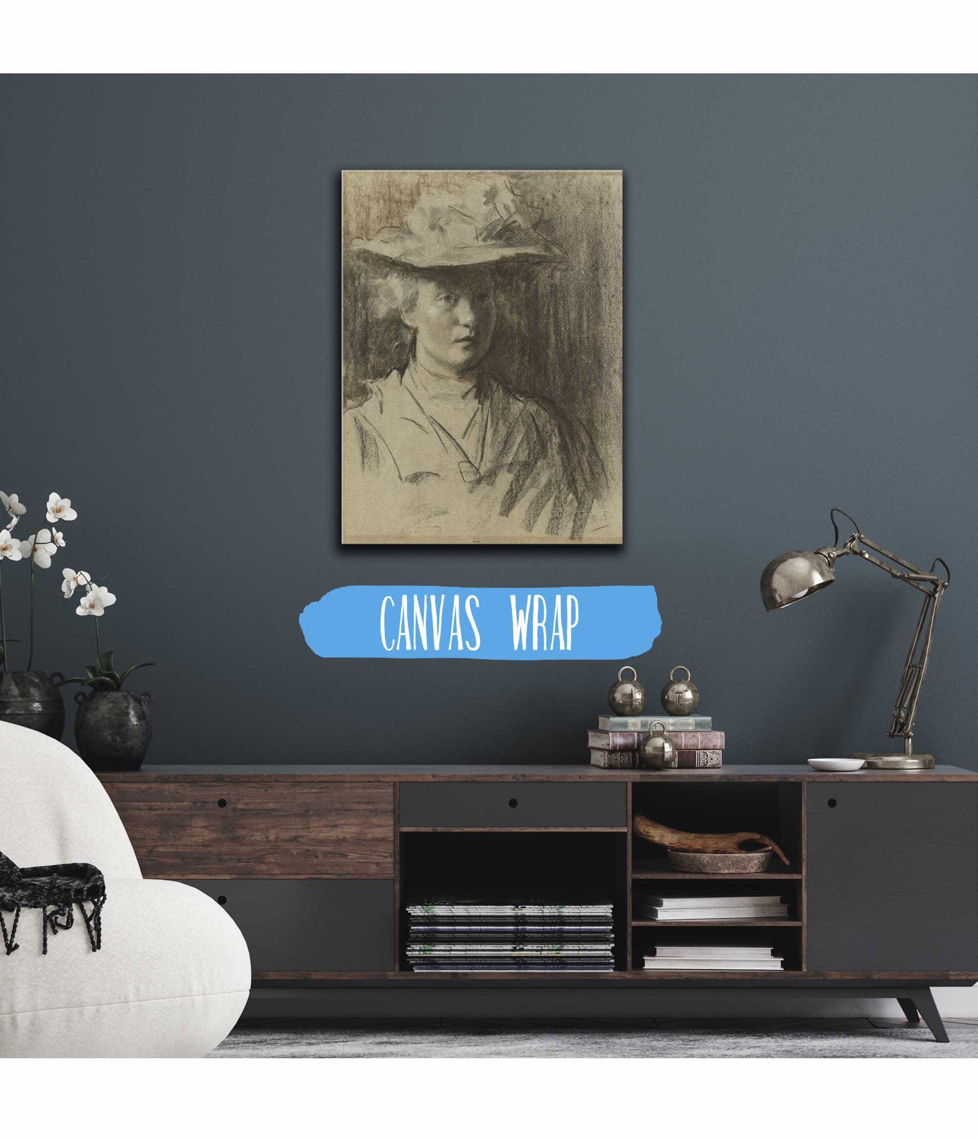 Woman With Hat by Therese Schwartze - Image 3