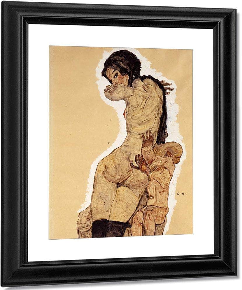 Woman With Homunculus 1910 Watercolor Gouache Pencil 55 6X36 5Cm By Egon Schiele - Image 3