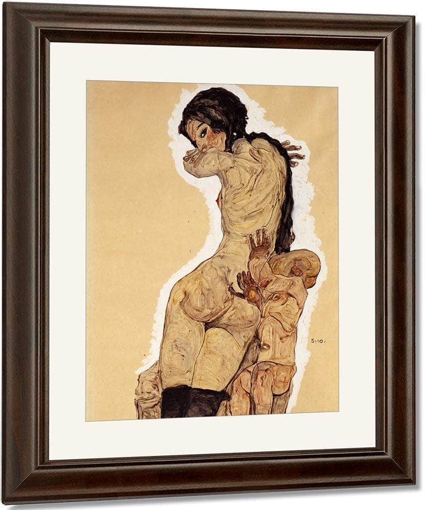 Woman With Homunculus 1910 Watercolor Gouache Pencil 55 6X36 5Cm By Egon Schiele - Image 4