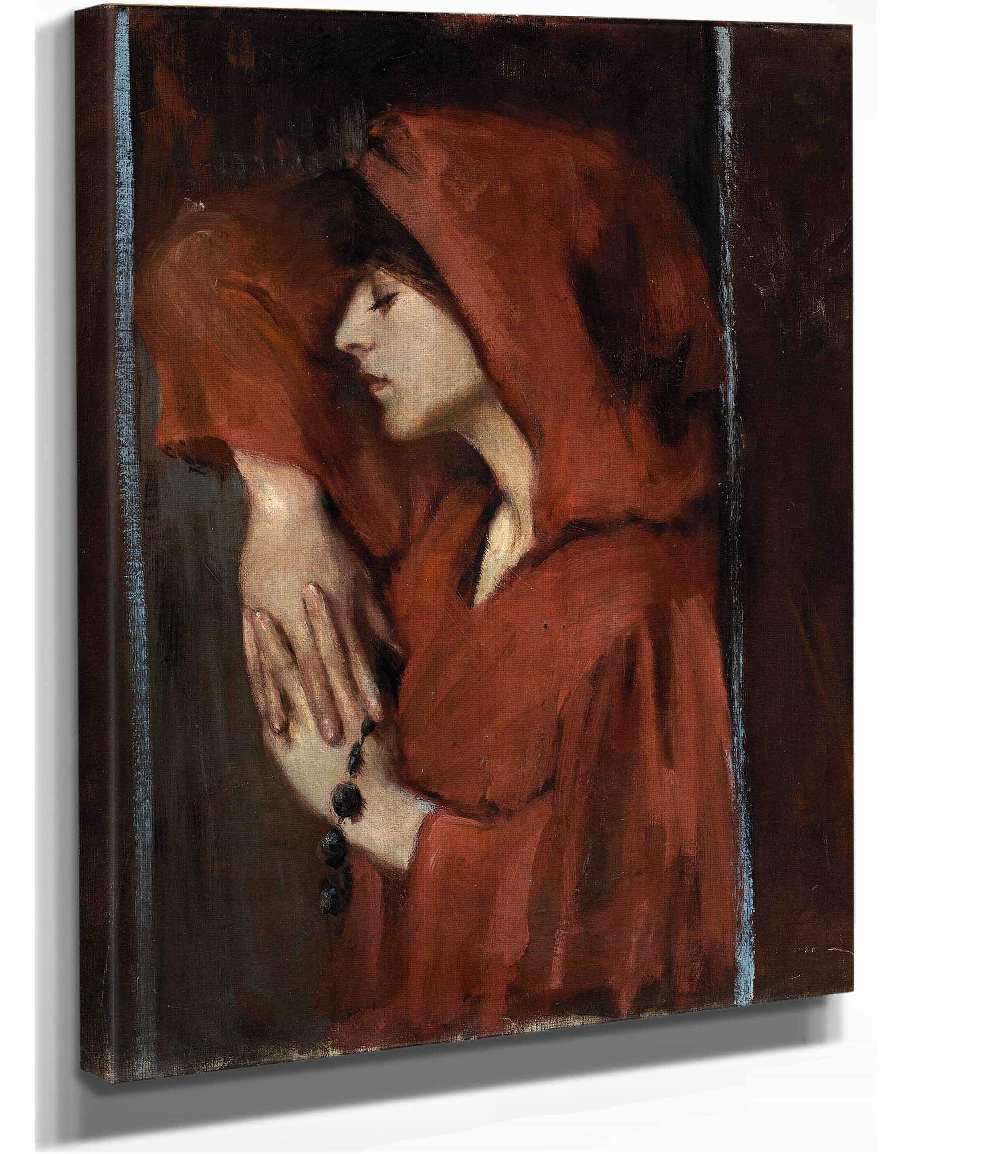 Woman With Red Hood by Alice Pike Barney - Image 2