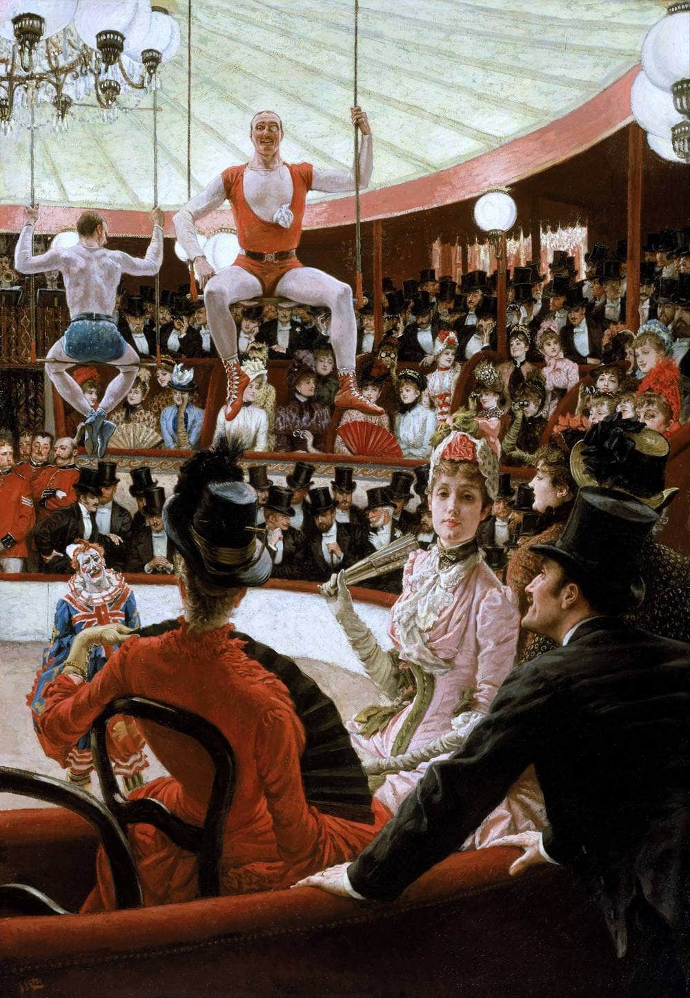 Women Of Paris The Circus Lover Painting James Tissot Canvas Art - Image 5