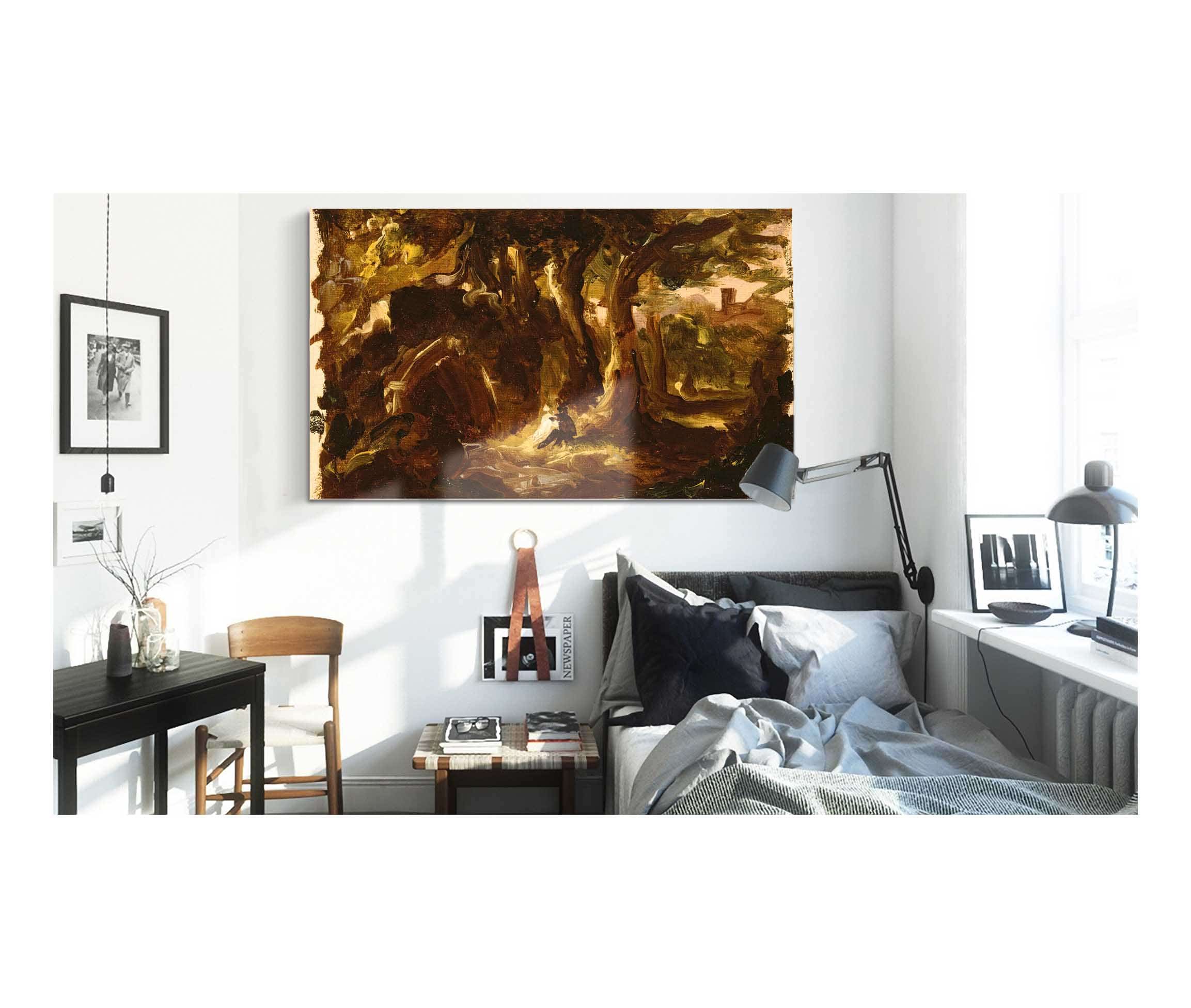 Wooded Landscape With Figures Or by Thomas Cole - Image 3