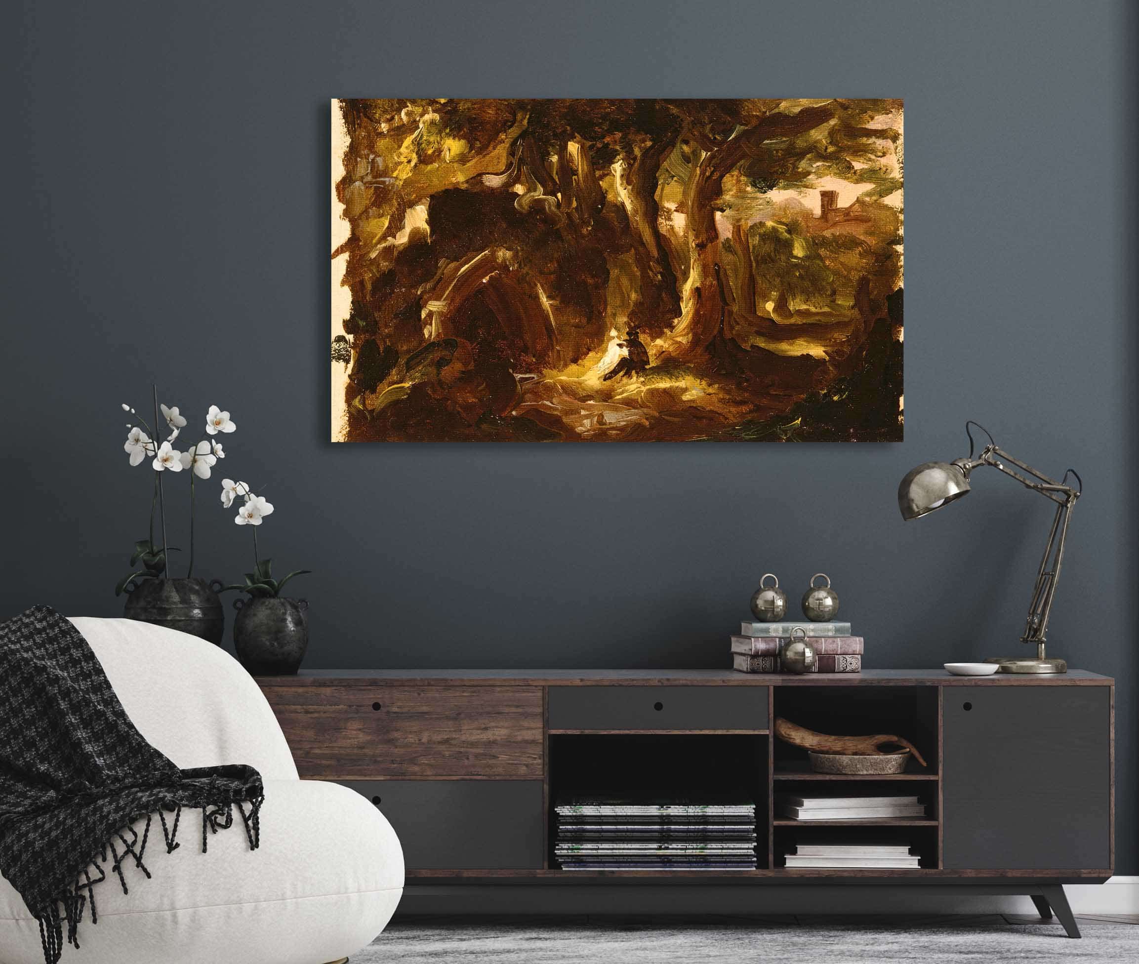 Wooded Landscape With Figures Or by Thomas Cole - Image 5