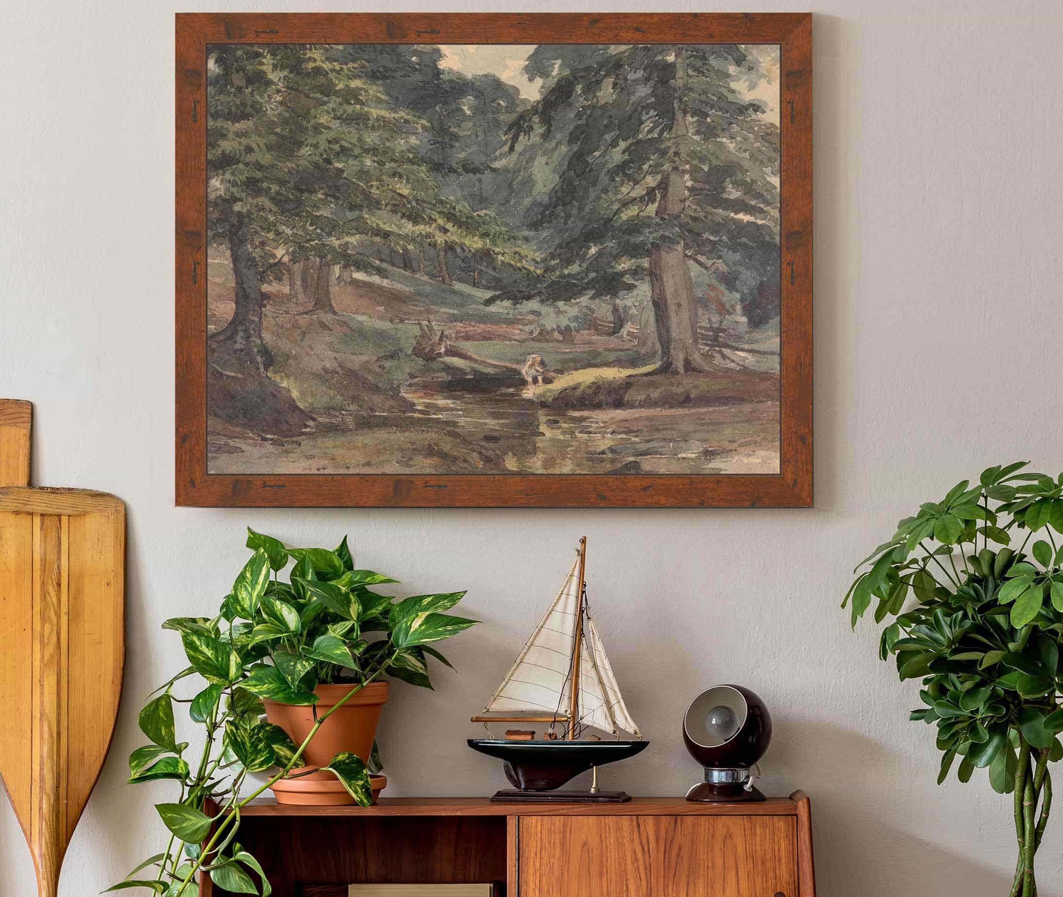 Wooded River Scene by Thomas Sully - Image 3
