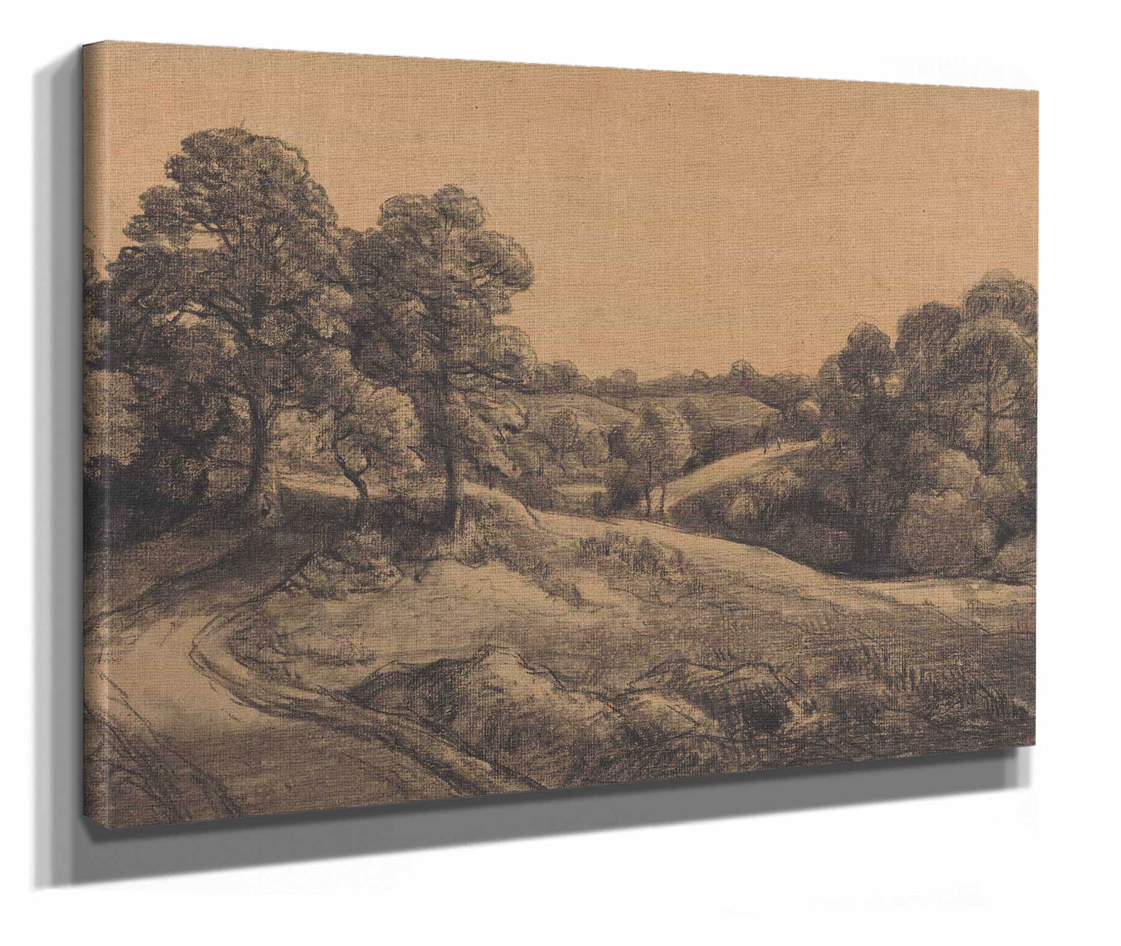 Wooded Slope With A Receding Road by John Constable - Image 2
