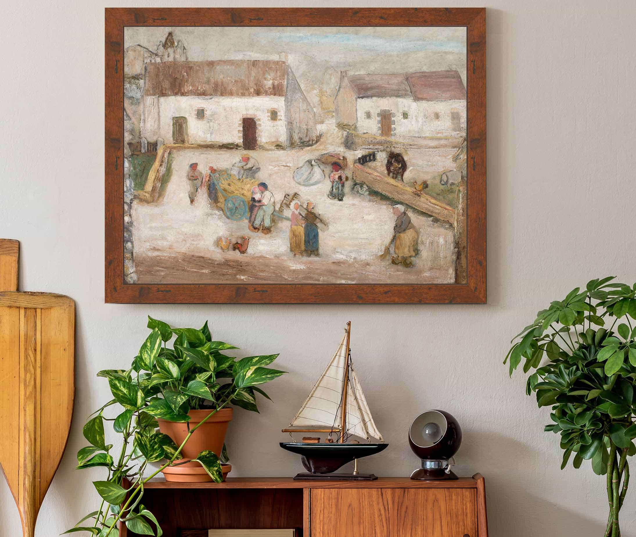 Work In A Farmstead by Tadeusz Makowski - Image 3