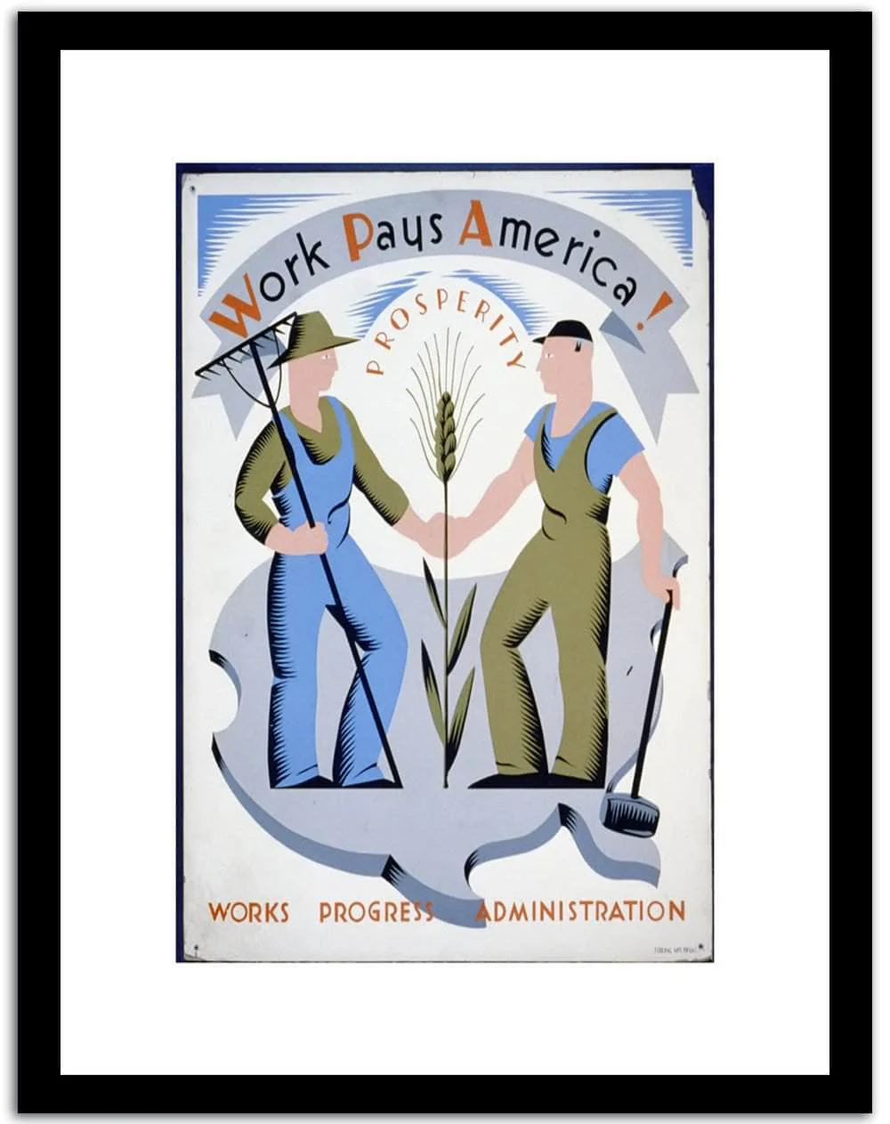 Work Pays America Vintage Poster