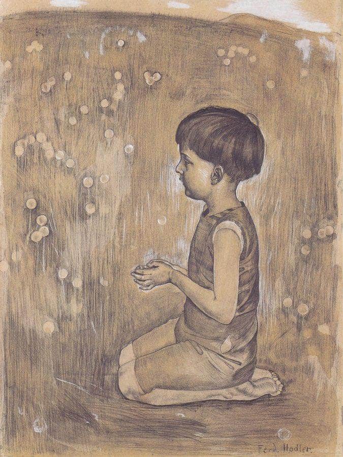 Worship 1893 Pencil Chalk Watercolor 62X45Cm Kunstmuseum Winterthur By Ferdinand Hodler - Image 6