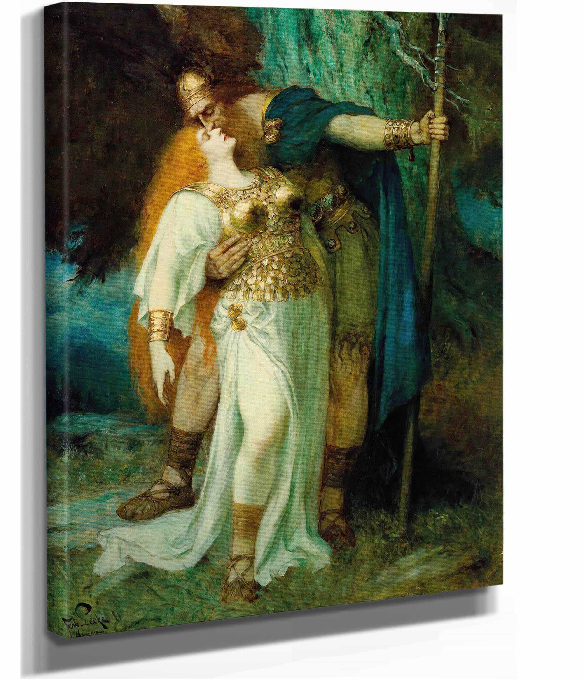 Wotans Farewell To Brunhilde by Ferdinand Leeke - Image 2