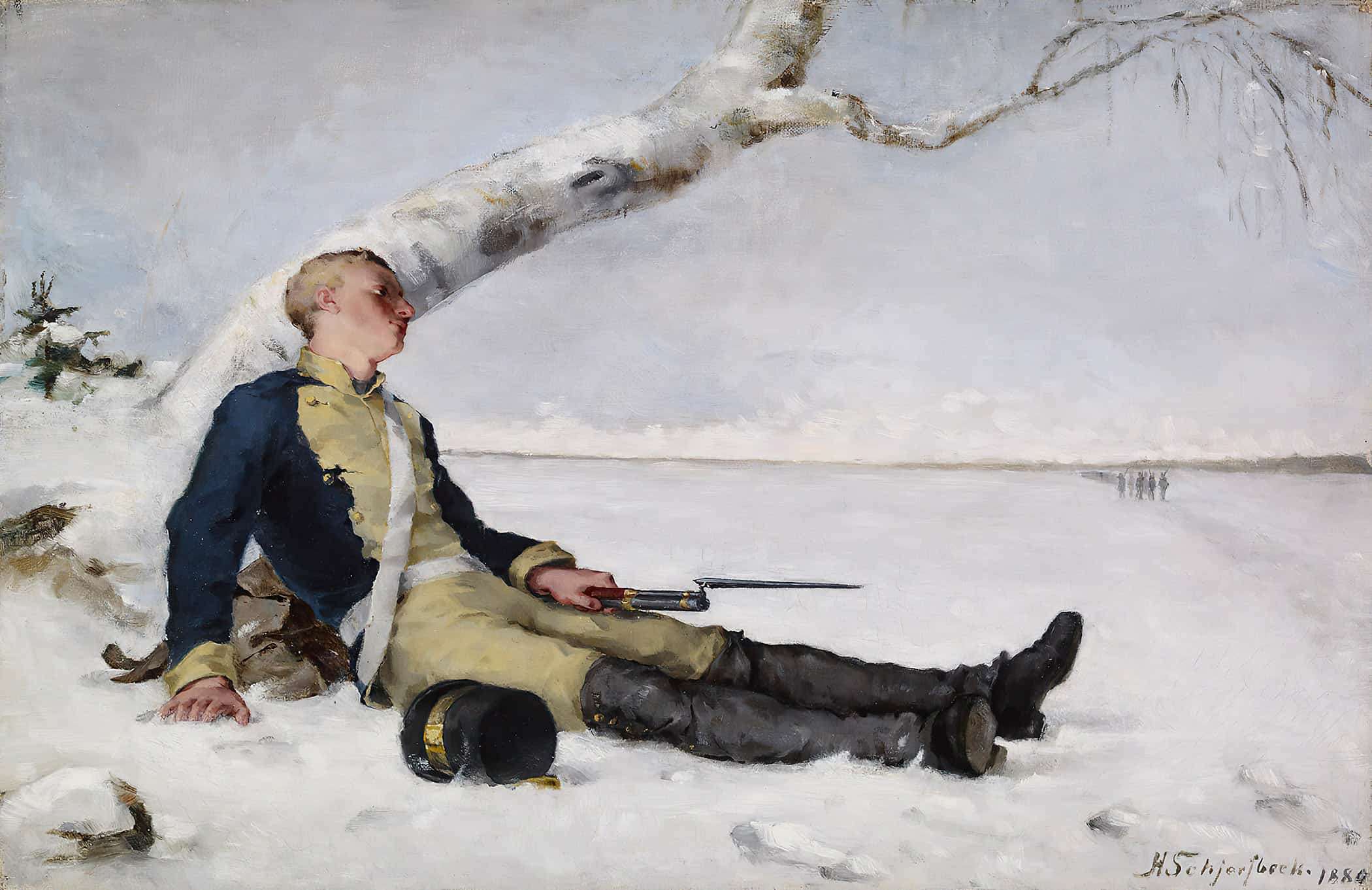 Wounded Warrior In The Snow by Helene Schjerfbeck - Image 2
