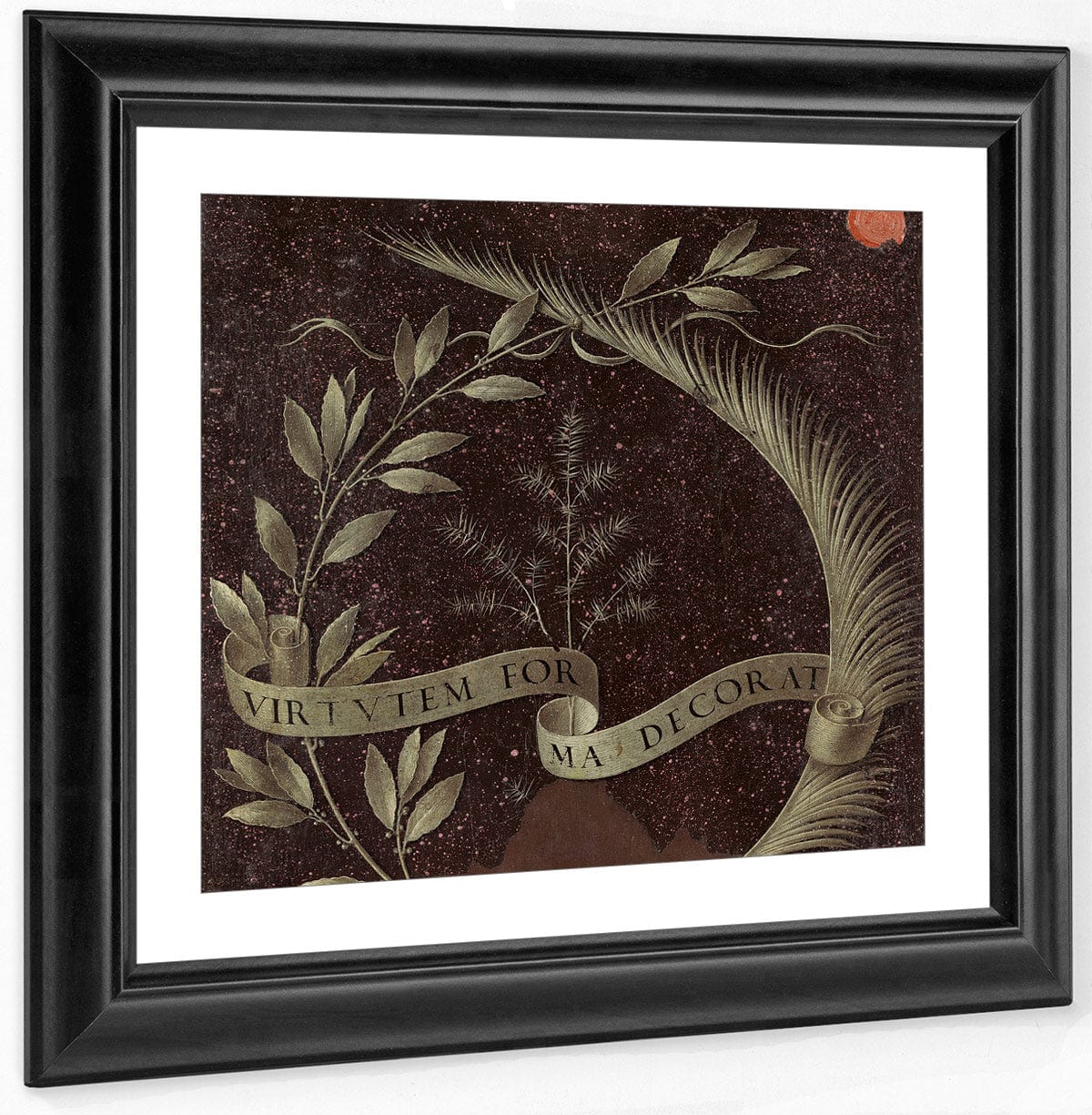 Wreath Of Laurel Palm And Juniper With A Scroll Inscribed Virtutem Forum Decorat [Reverse] By Leonardo Da Vinci - Image 2