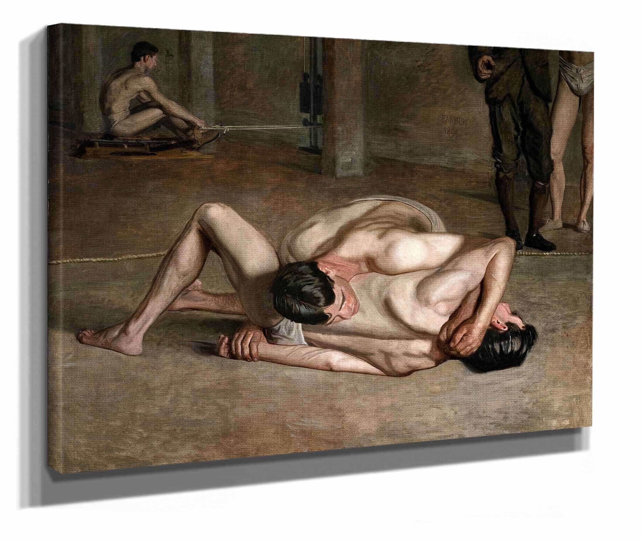 Wrestlers by Thomas Eakins - Image 3