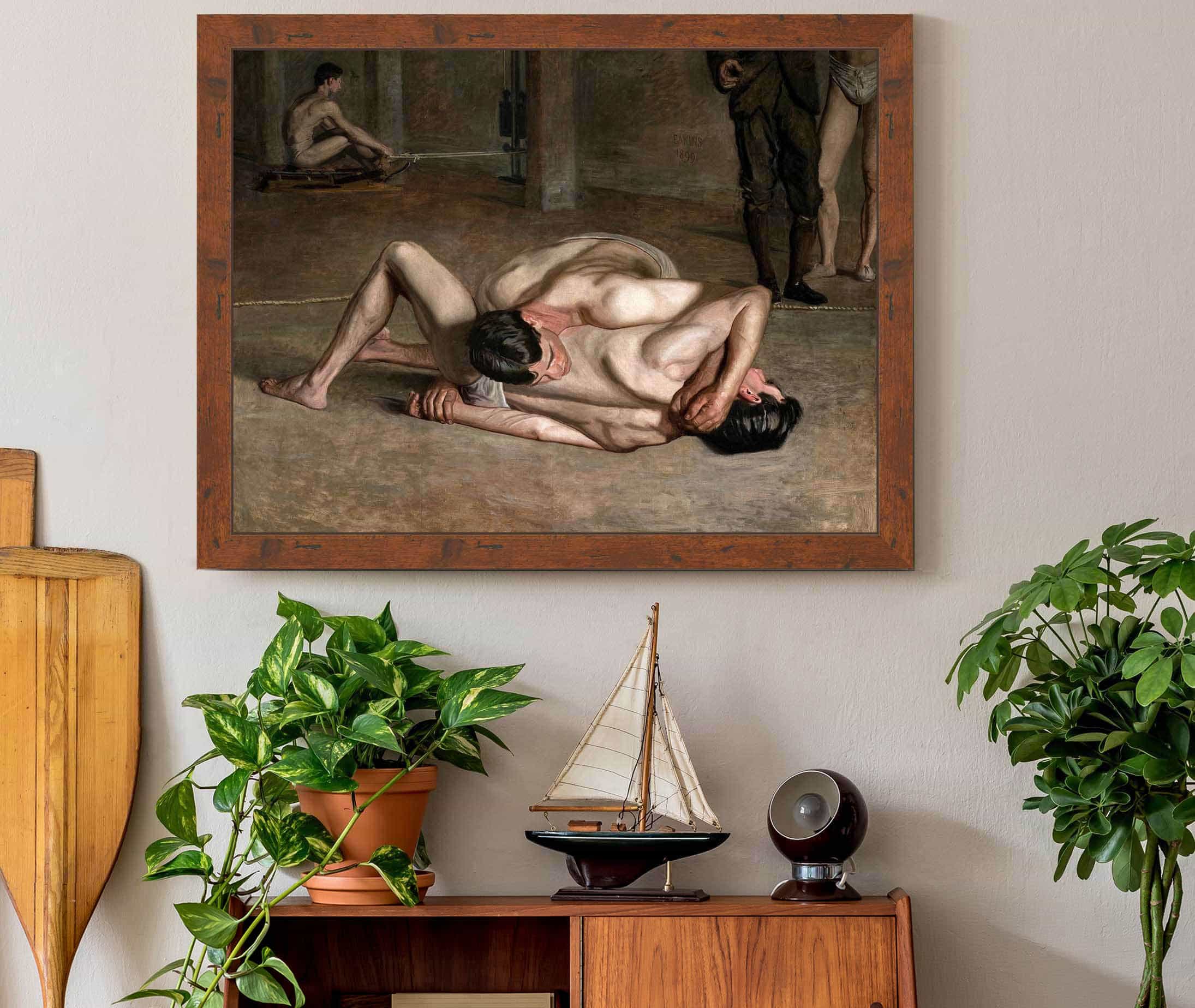 Wrestlers by Thomas Eakins - Image 5