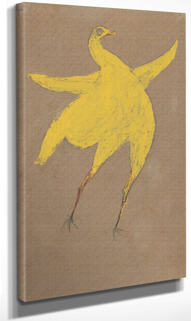 Yellow Chicken By Bill Traylor