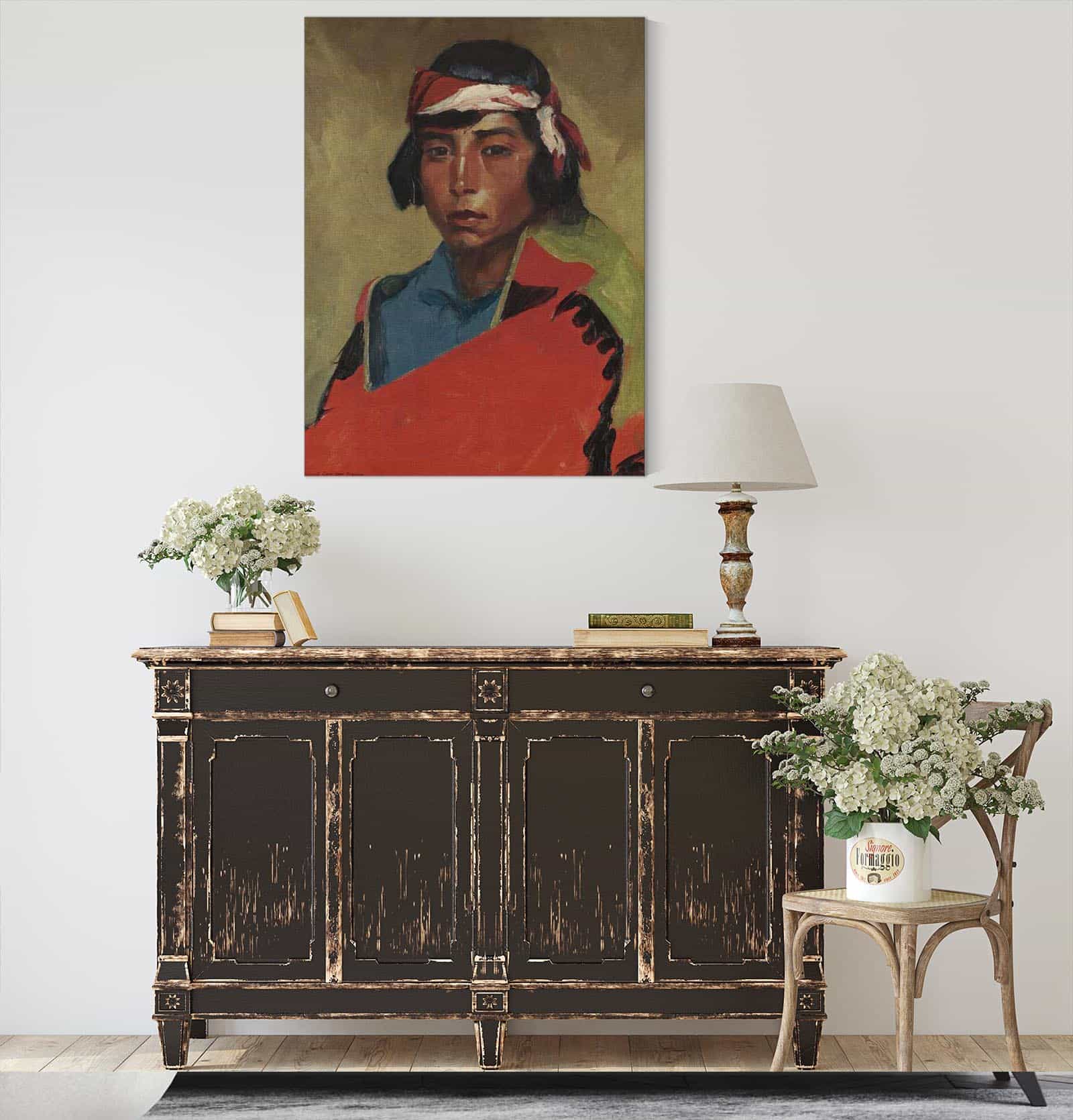Young Buck Of The Tesuque Pueblo by Robert Henri - Image 4