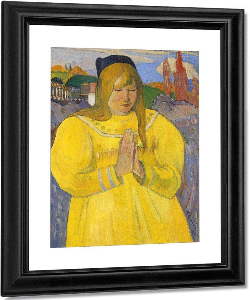 Young Christian Girl Bretonne En Priere 1894 Oil On Canvas 65 2X46 7Cm By Paul Gauguin - Image 3