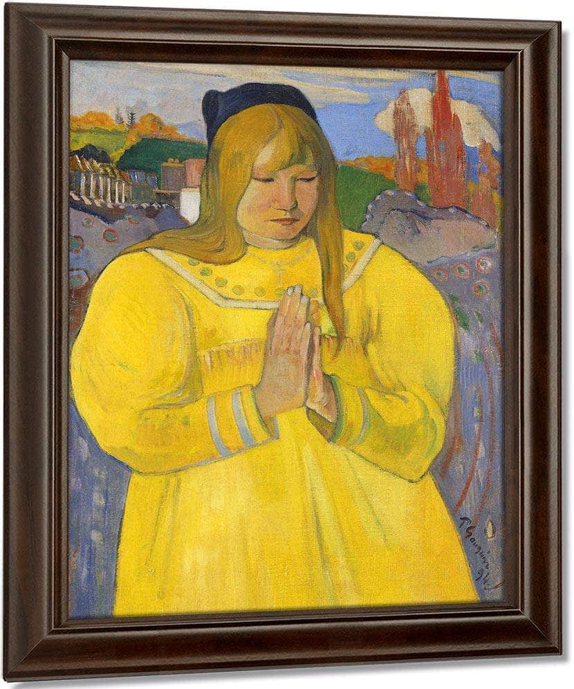 Young Christian Girl Bretonne En Priere 1894 Oil On Canvas 65 2X46 7Cm By Paul Gauguin - Image 5