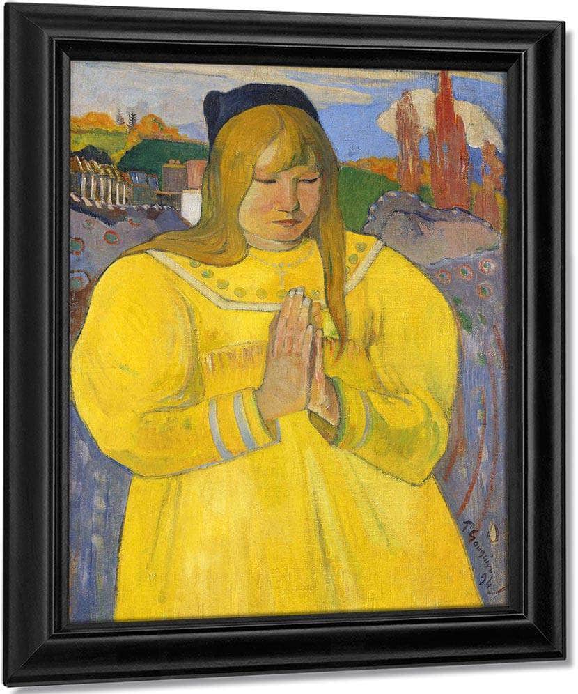 Young Christian Girl Bretonne En Priere 1894 Oil On Canvas 65 2X46 7Cm By Paul Gauguin - Image 7