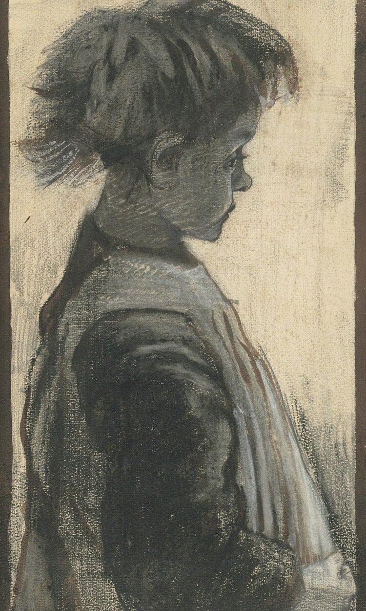 Young Girl In An Apron By Vincent Van Gogh - Image 6