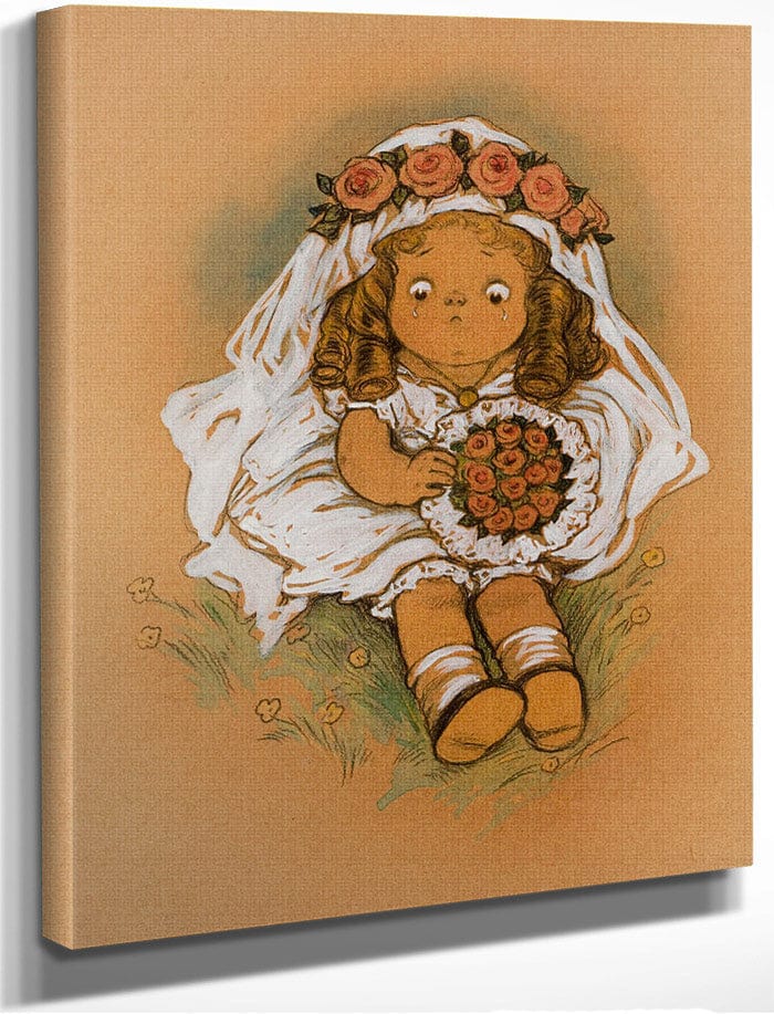 Young Girl In White Dress By Grace G Drayton