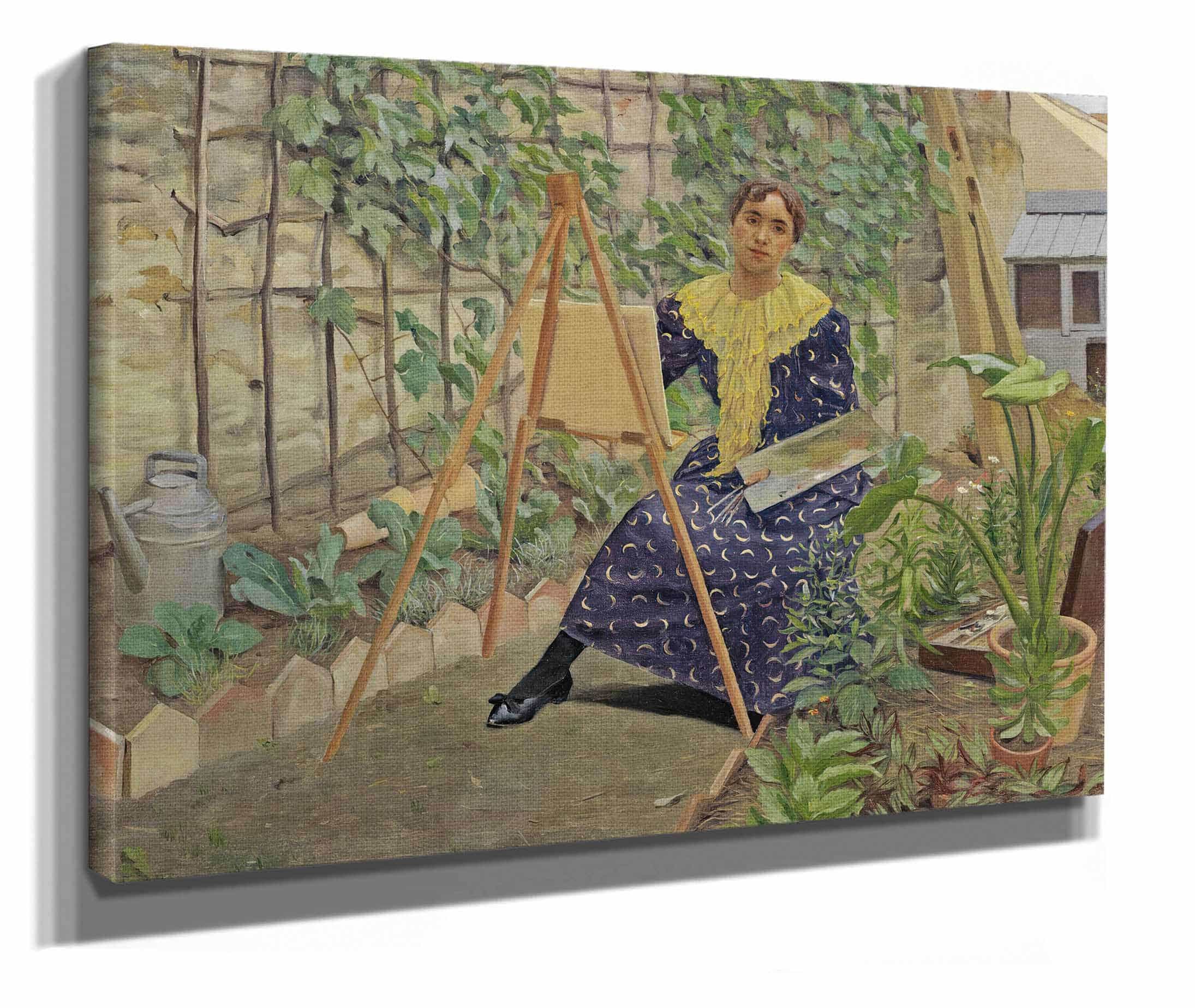 Young Girl Painting by Felix Vallotton