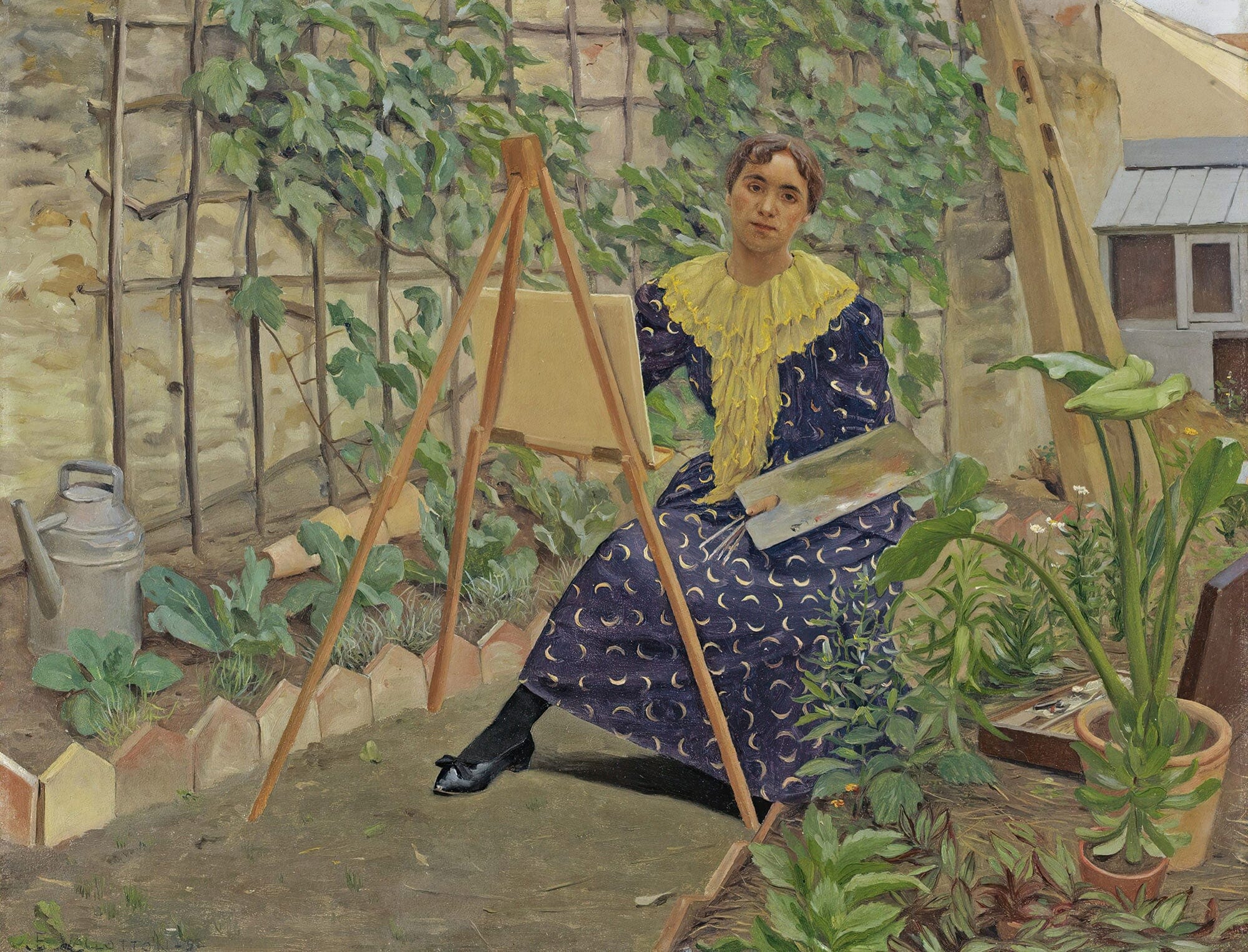 Young Girl Painting by Felix Vallotton - Image 2
