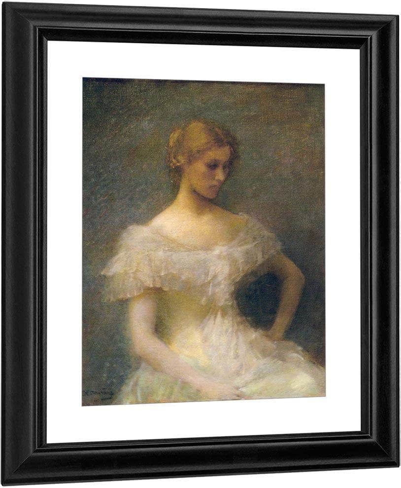 Young Girl Seated By Thomas Wilmer Dewing - Image 3