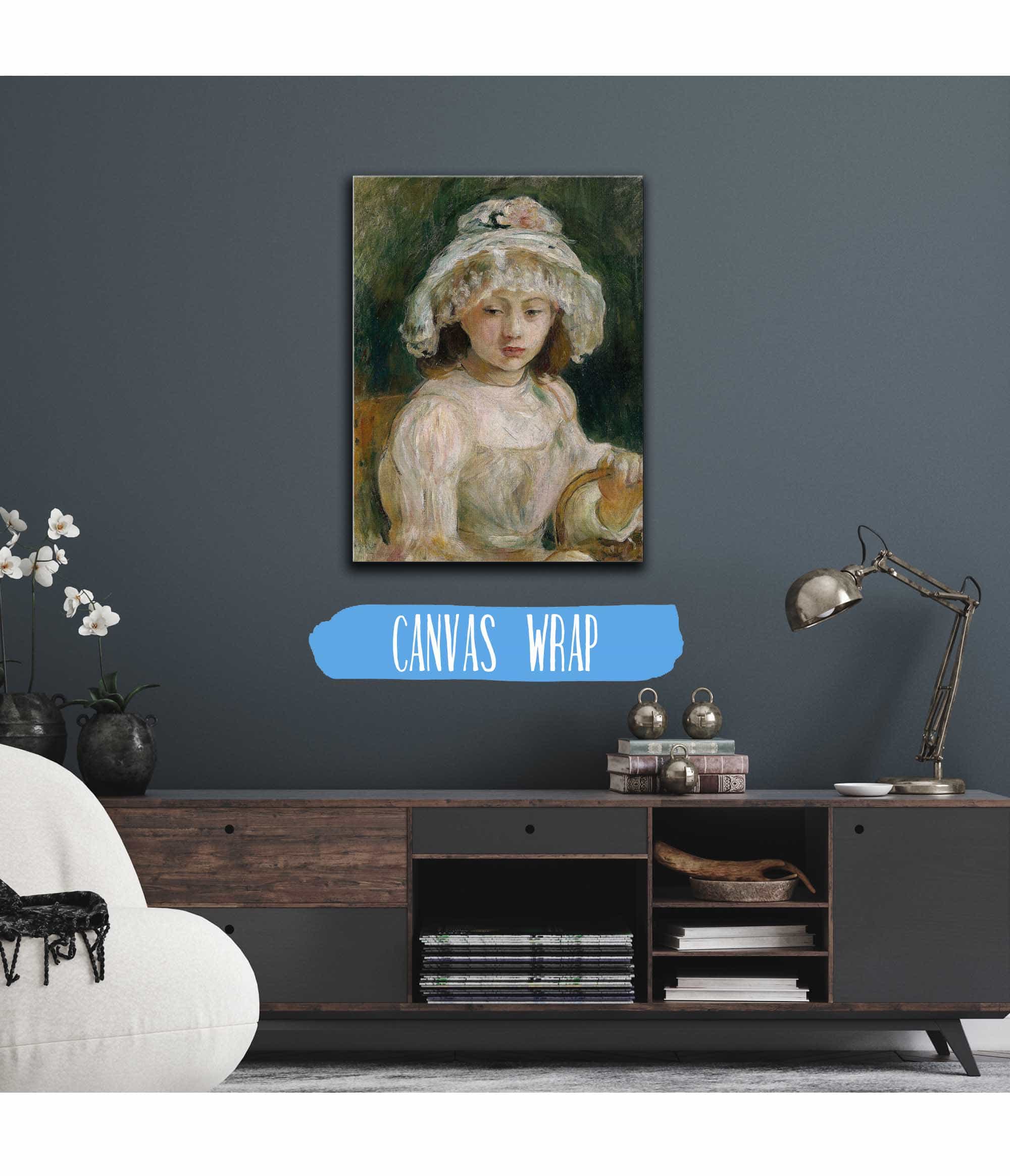Young Girl With Hat by Berthe Morisot - Image 3