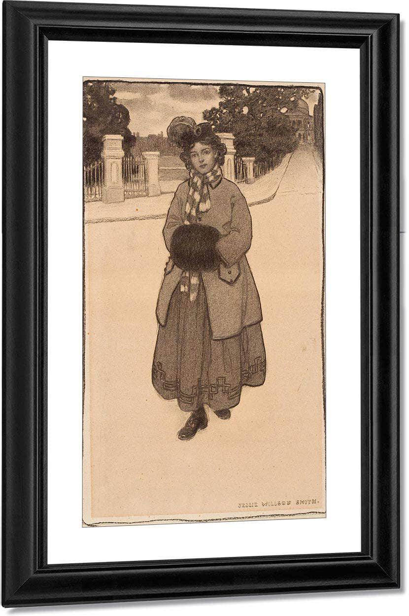 Young Girl With Muff By Jessie Willcox Smith - Image 3