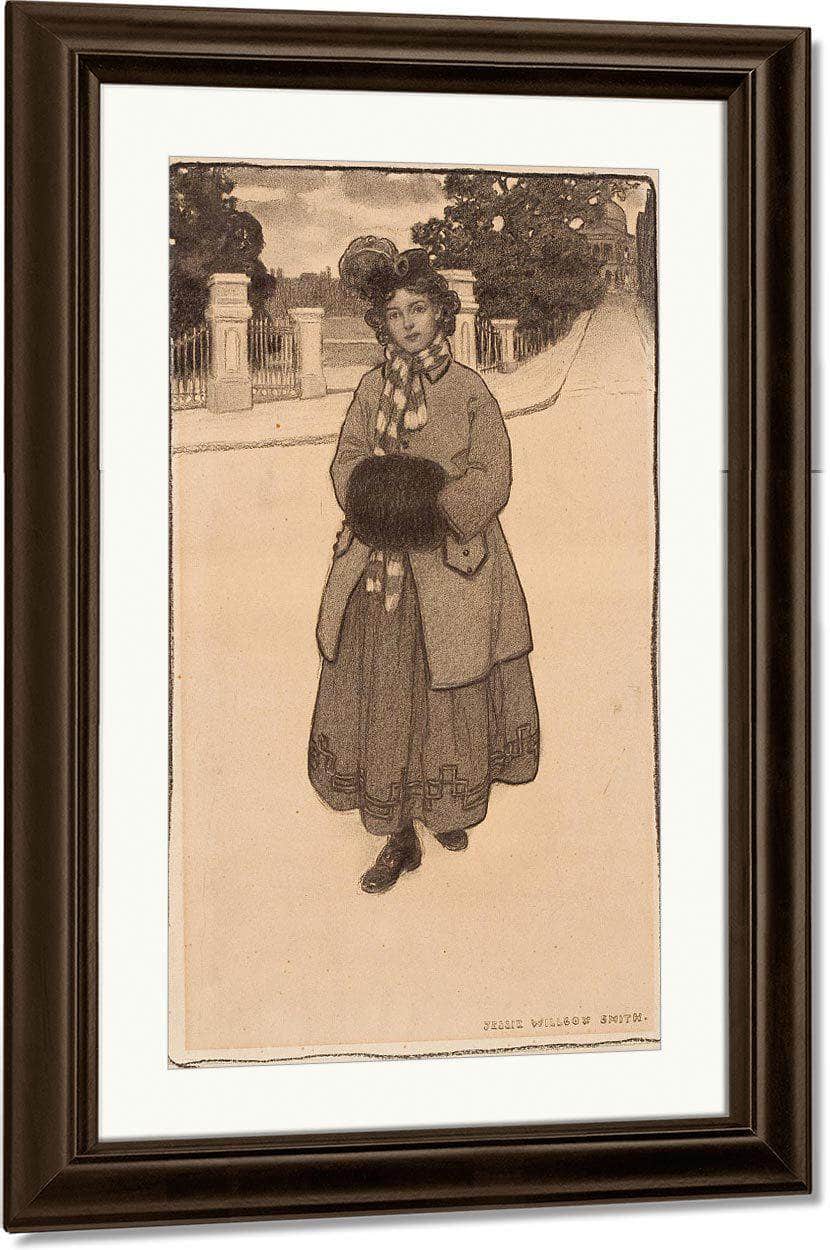 Young Girl With Muff By Jessie Willcox Smith - Image 4