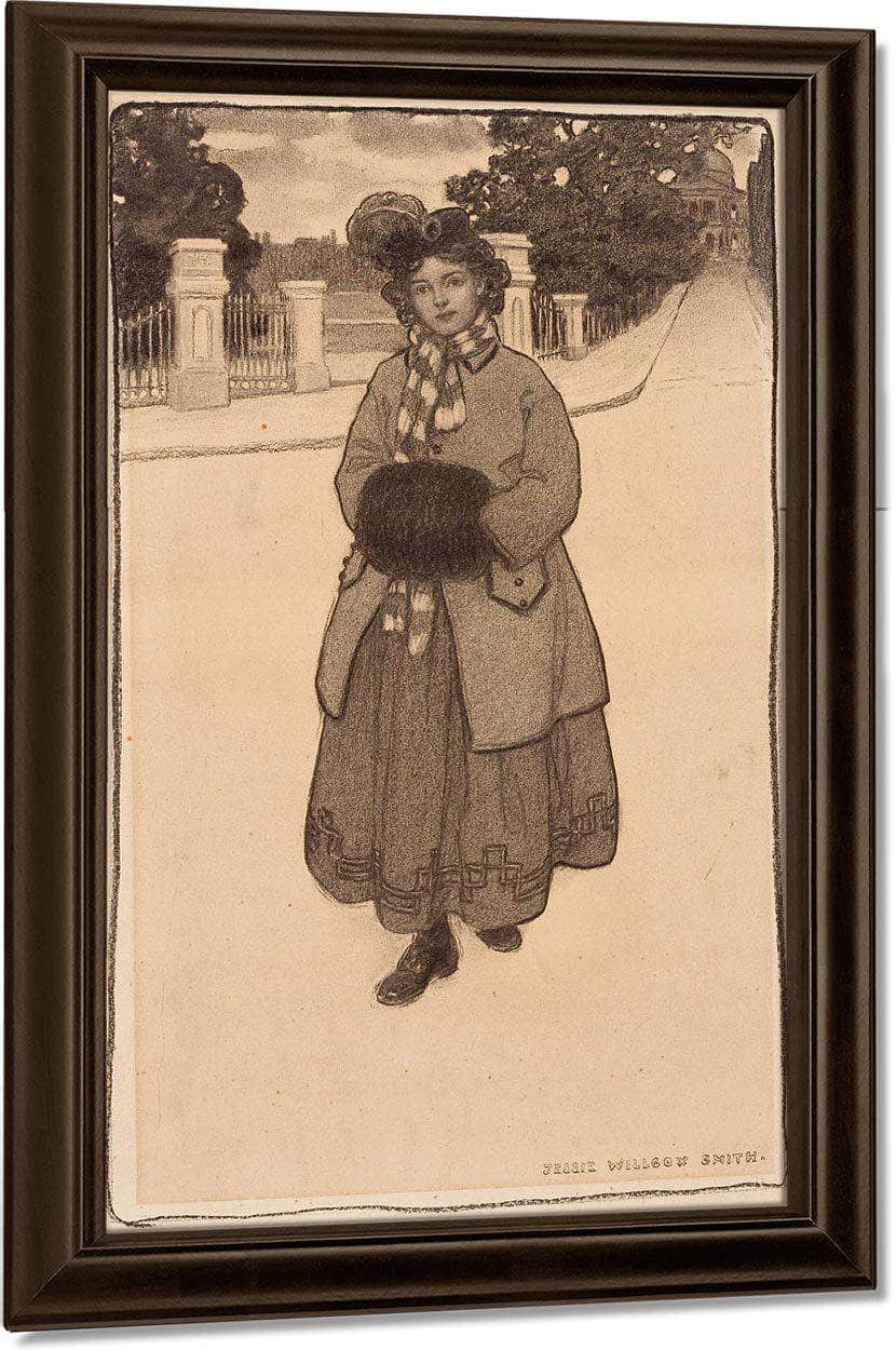 Young Girl With Muff By Jessie Willcox Smith - Image 5