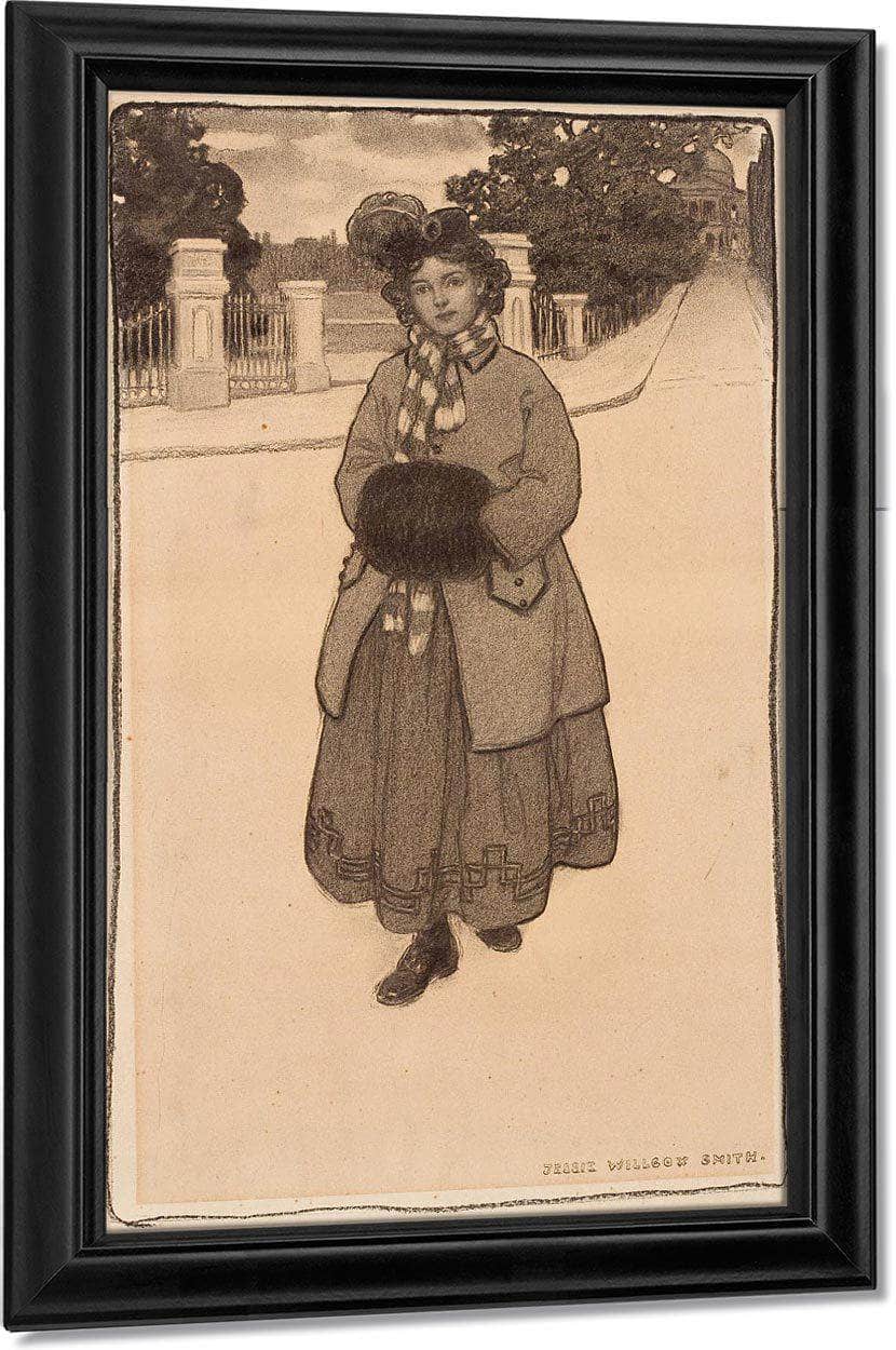 Young Girl With Muff By Jessie Willcox Smith - Image 7