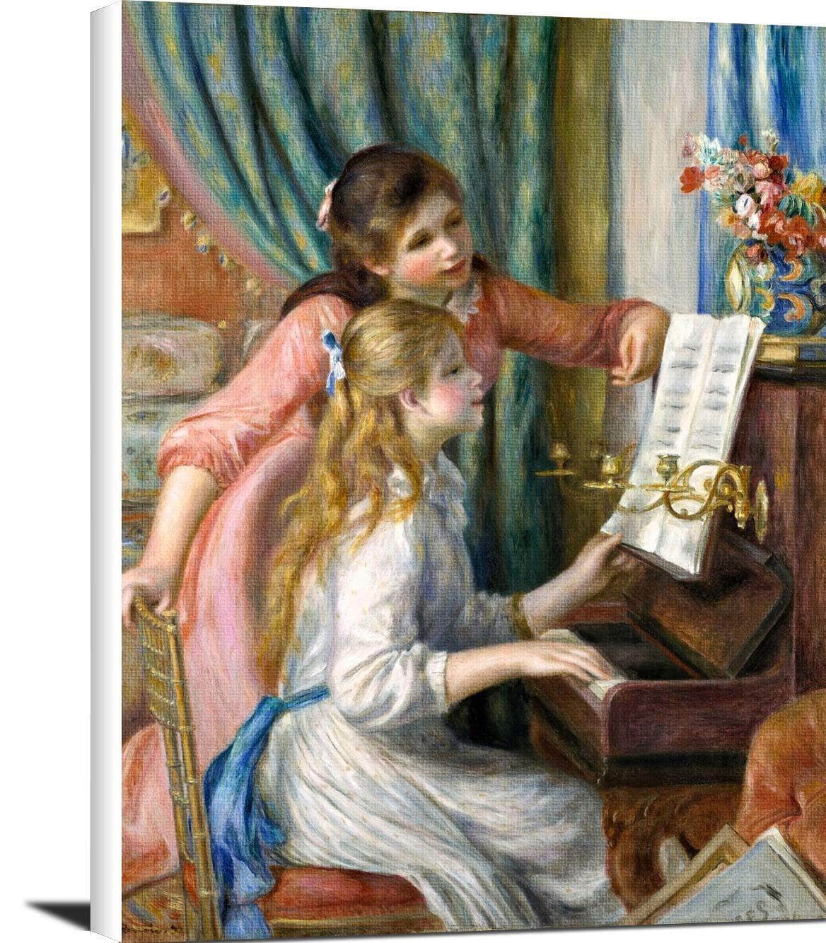 Young Girls At The Piano Painting Auguste Renoir Canvas Art